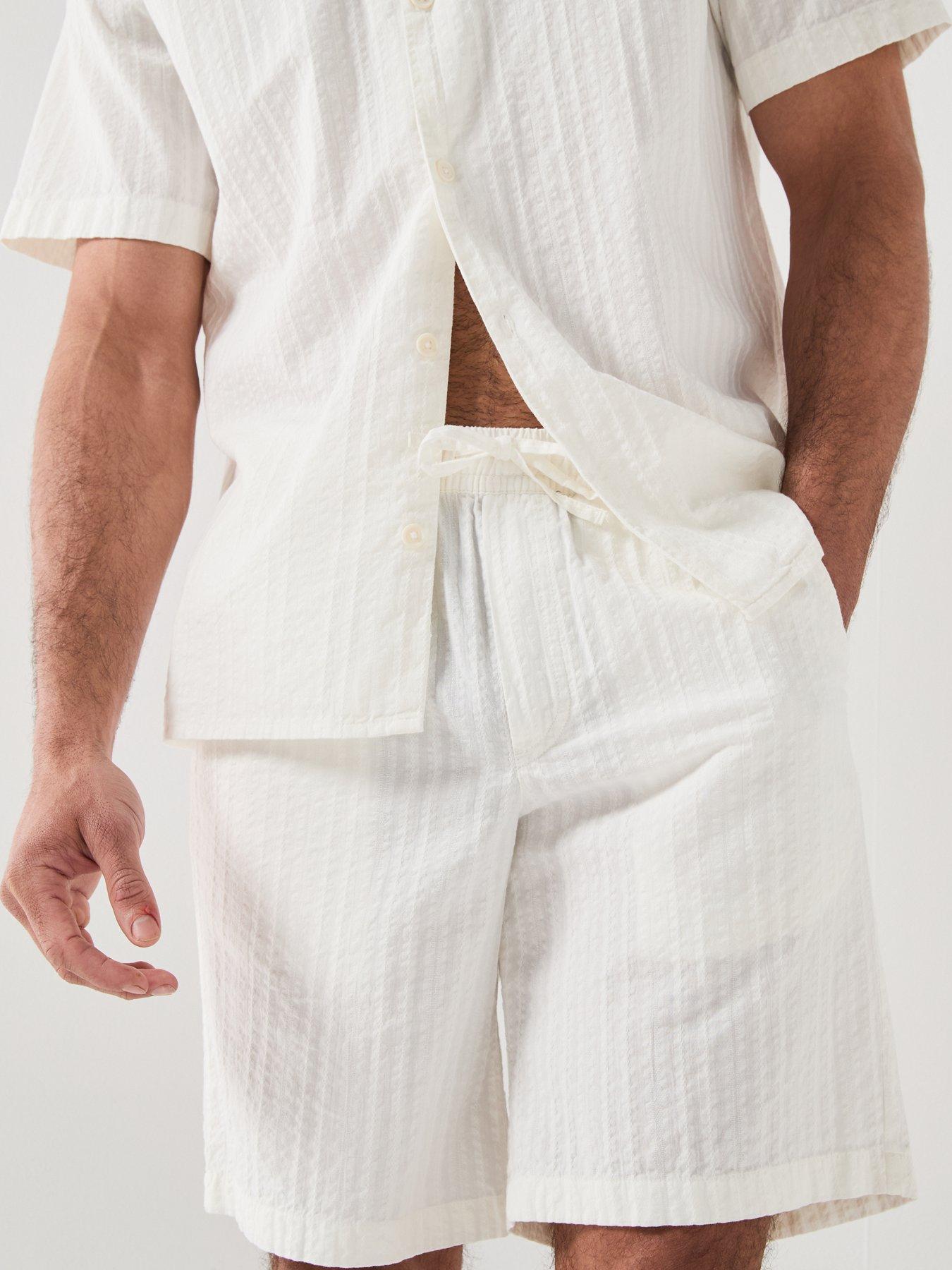 Image 4 of 6 of Jack & Jones Resort Shirt Set - White