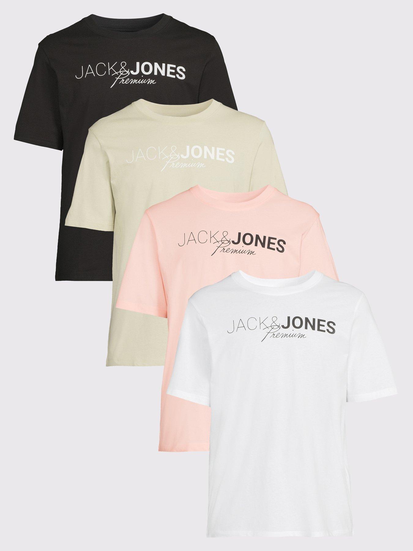 Image 1 of 5 of Jack & Jones Short Sleeve T-Shirt 4Pk - Multi