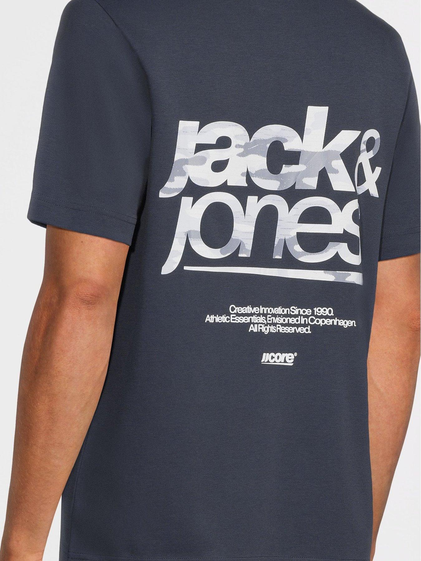 Image 6 of 6 of Jack & Jones Back Print Short Sleeve T-Shirt 3Pk - Multi