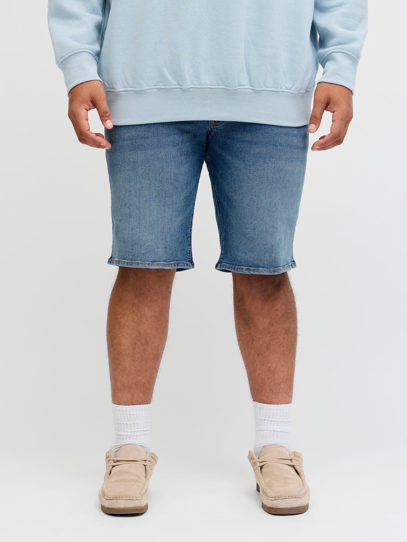 Image 1 of 7 of Jack & Jones Plus Rick Original Denim Shorts - Blue