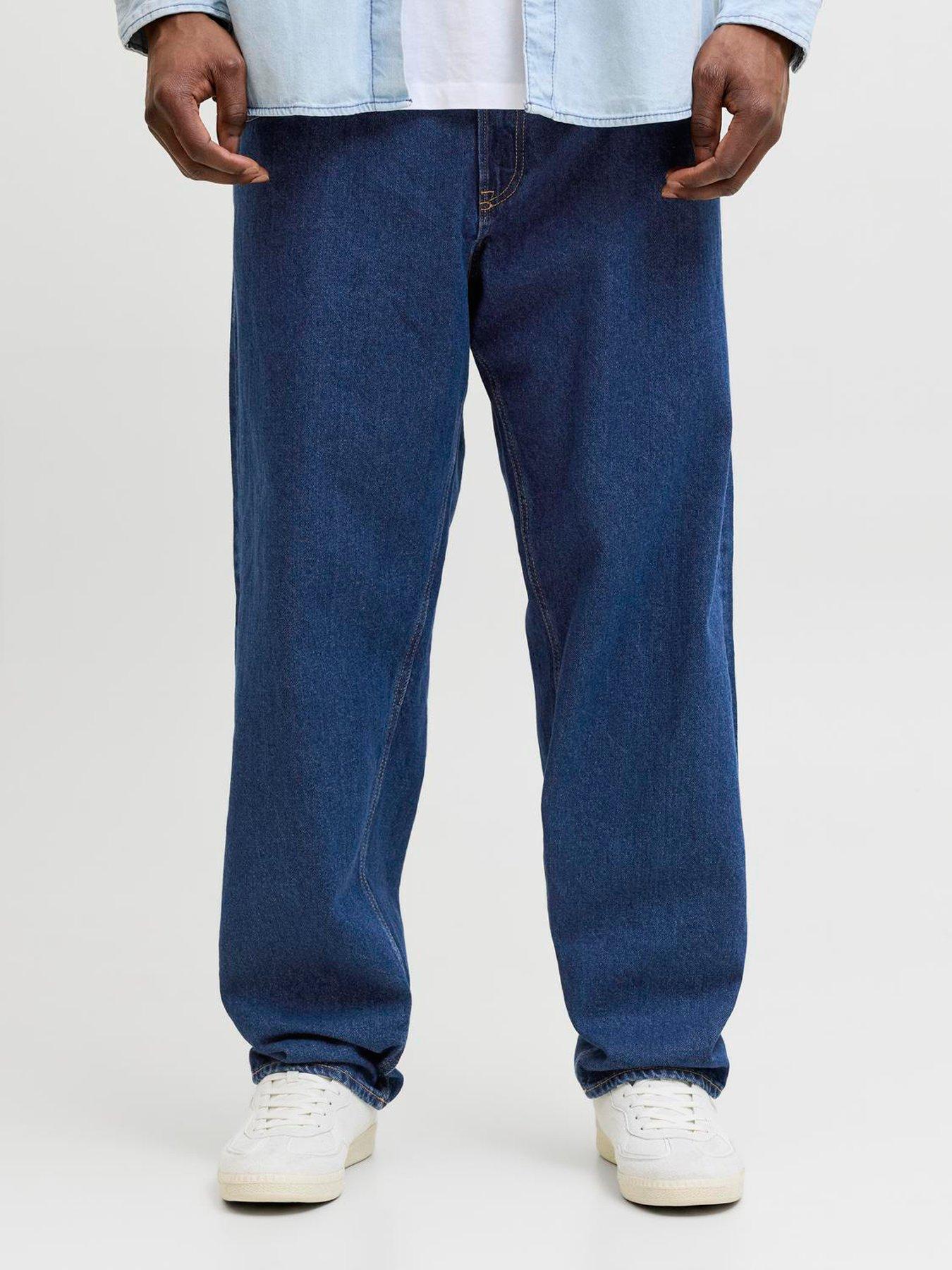Image 1 of 6 of Jack & Jones Plus Chris Original 637 Straight Fit Jeans - Blue
