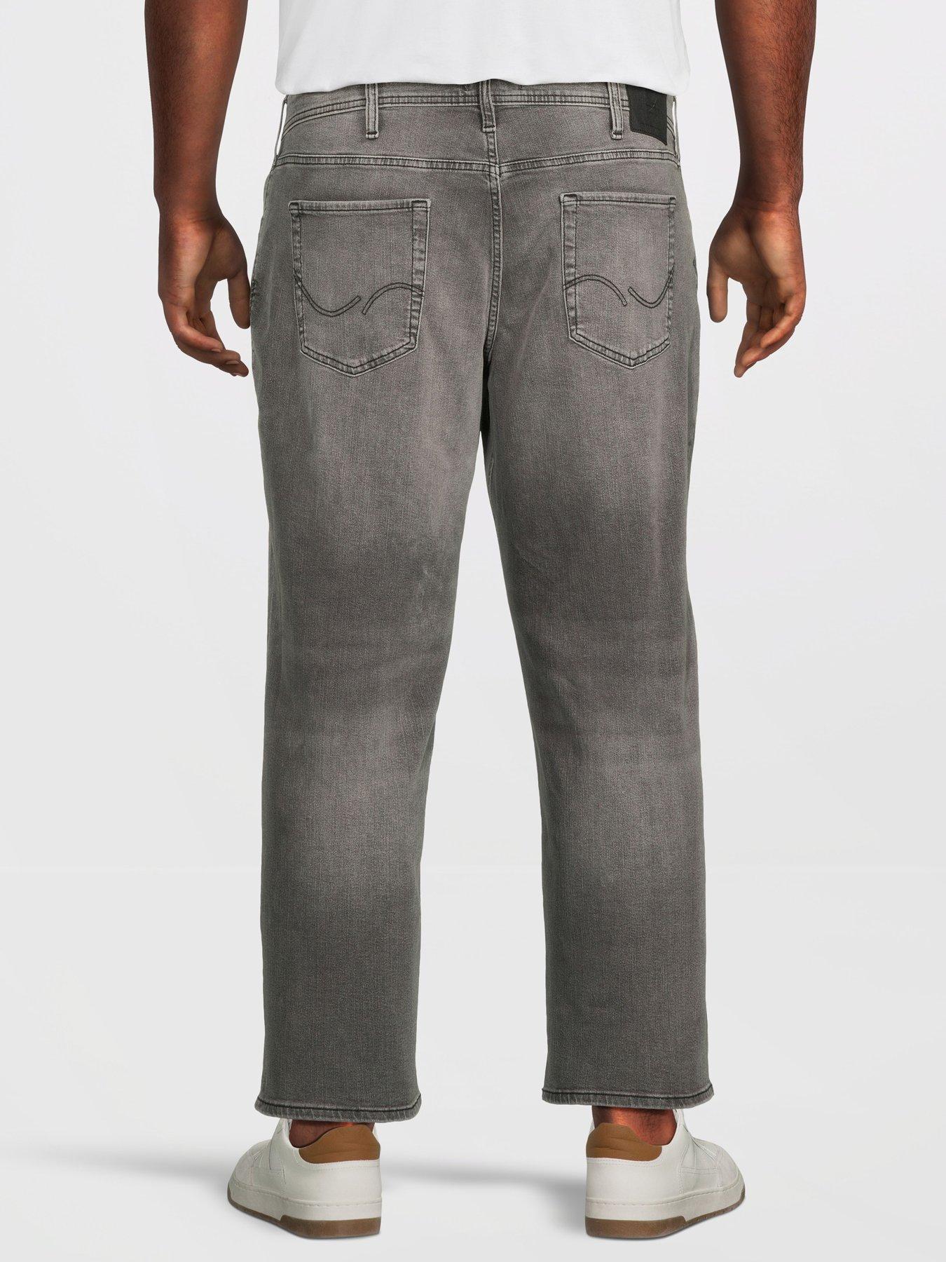 Image 2 of 5 of Jack & Jones Plus Mike Original 349 Tapered Fit Jeans - Grey