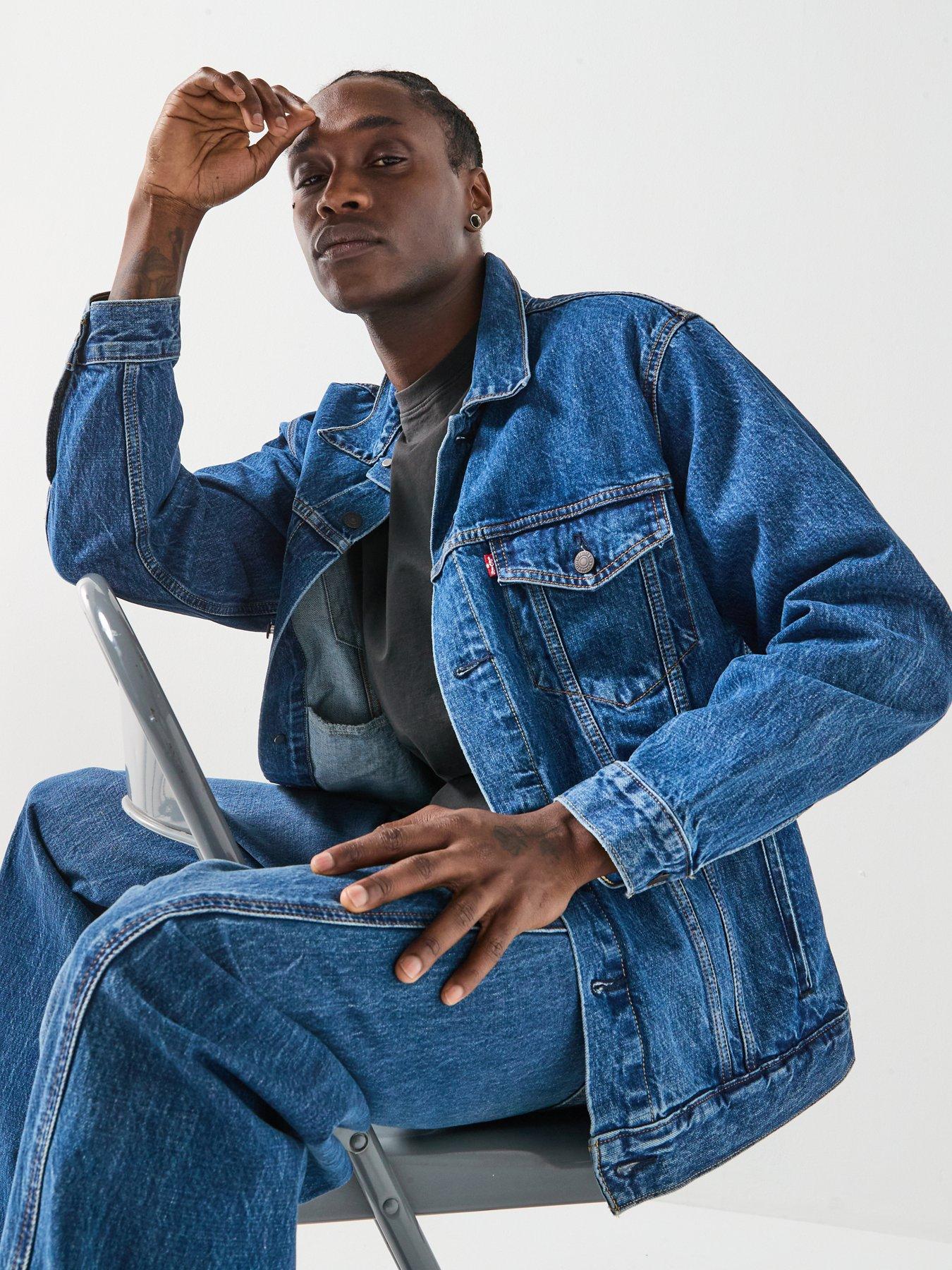 Image 4 of 6 of Levi's Relaxed Fit Denim Trucker Jacket - Blue
