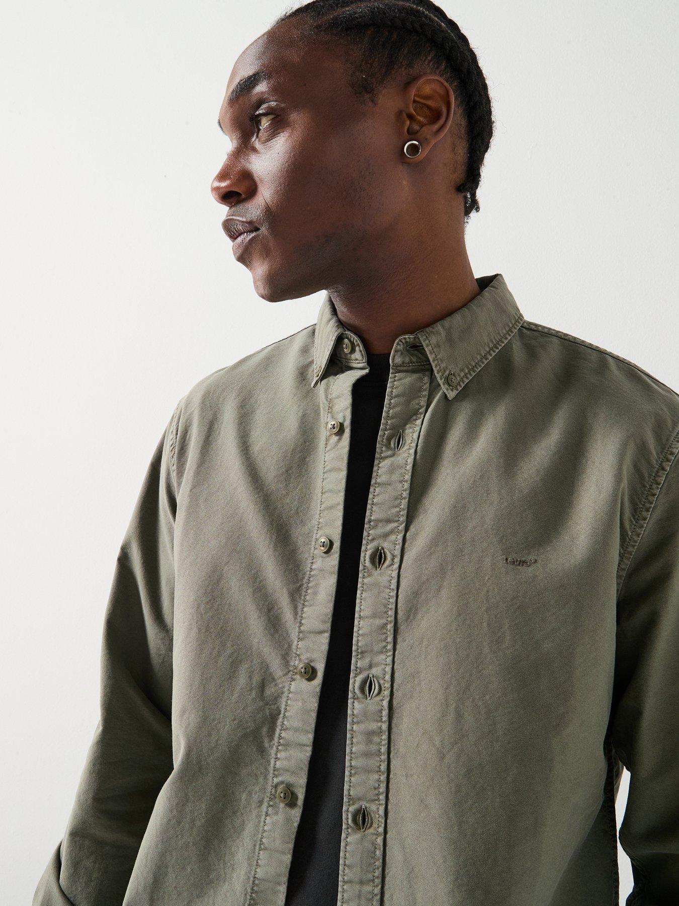 Image 5 of 6 of Levi's Authentic Long Sleeve Button Down Shirt - Khaki