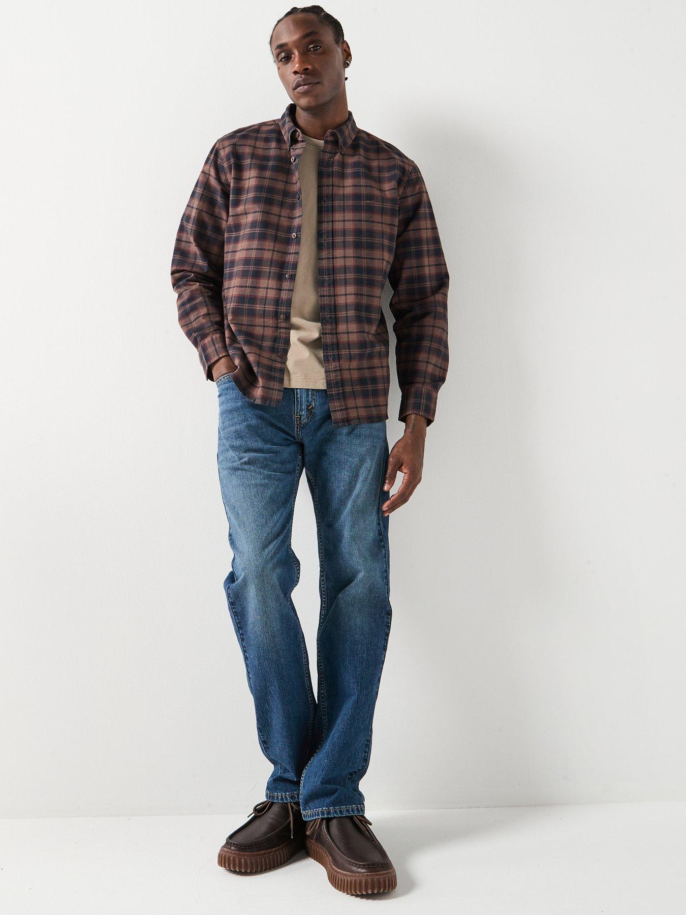 Image 3 of 6 of Levi's Authentic Button Down Long Sleeve Shirt - Brown