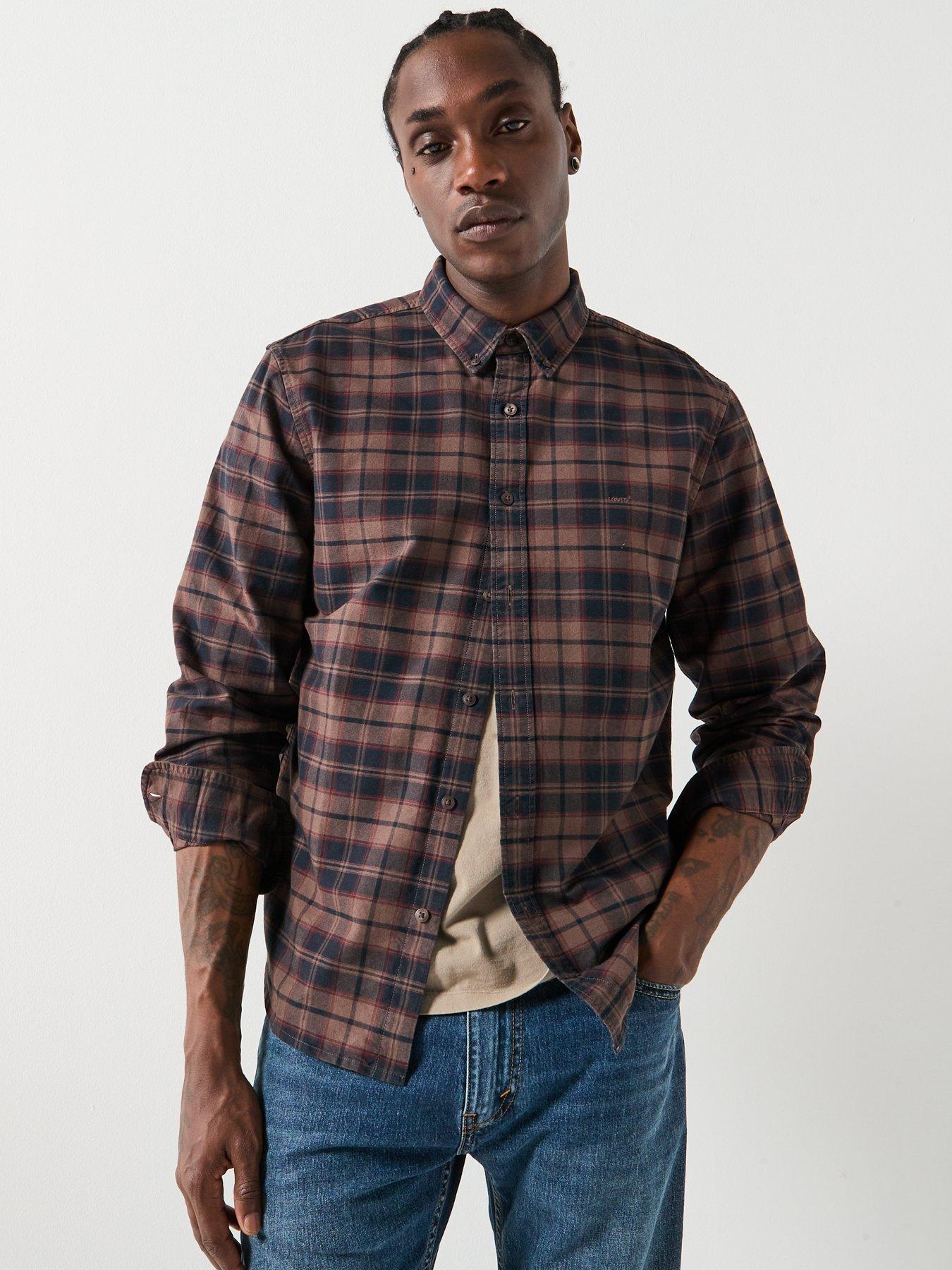 Image 5 of 6 of Levi's Authentic Button Down Long Sleeve Shirt - Brown