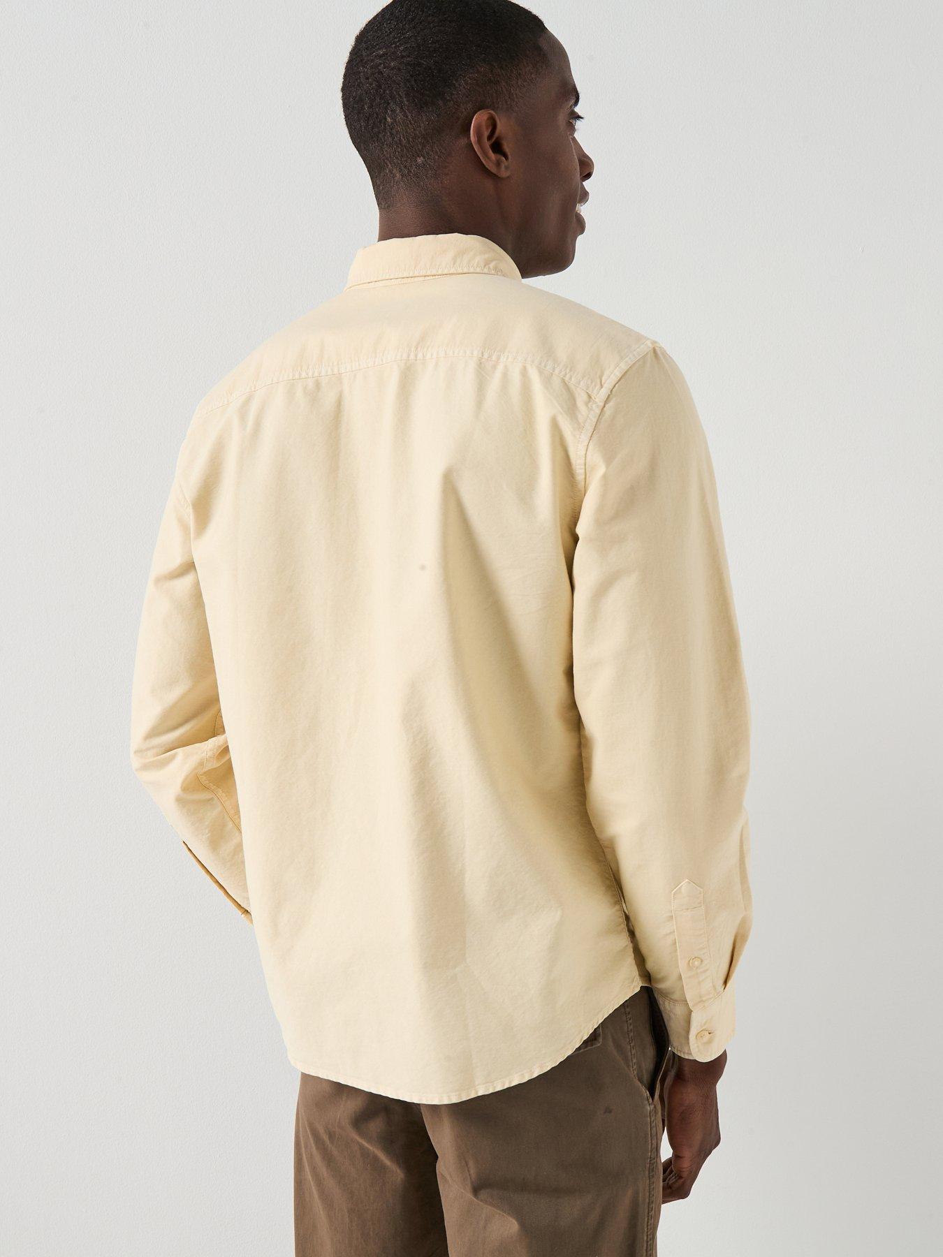 levis-authentic-button-down-long-sleeve-shirt-yellowstillFront