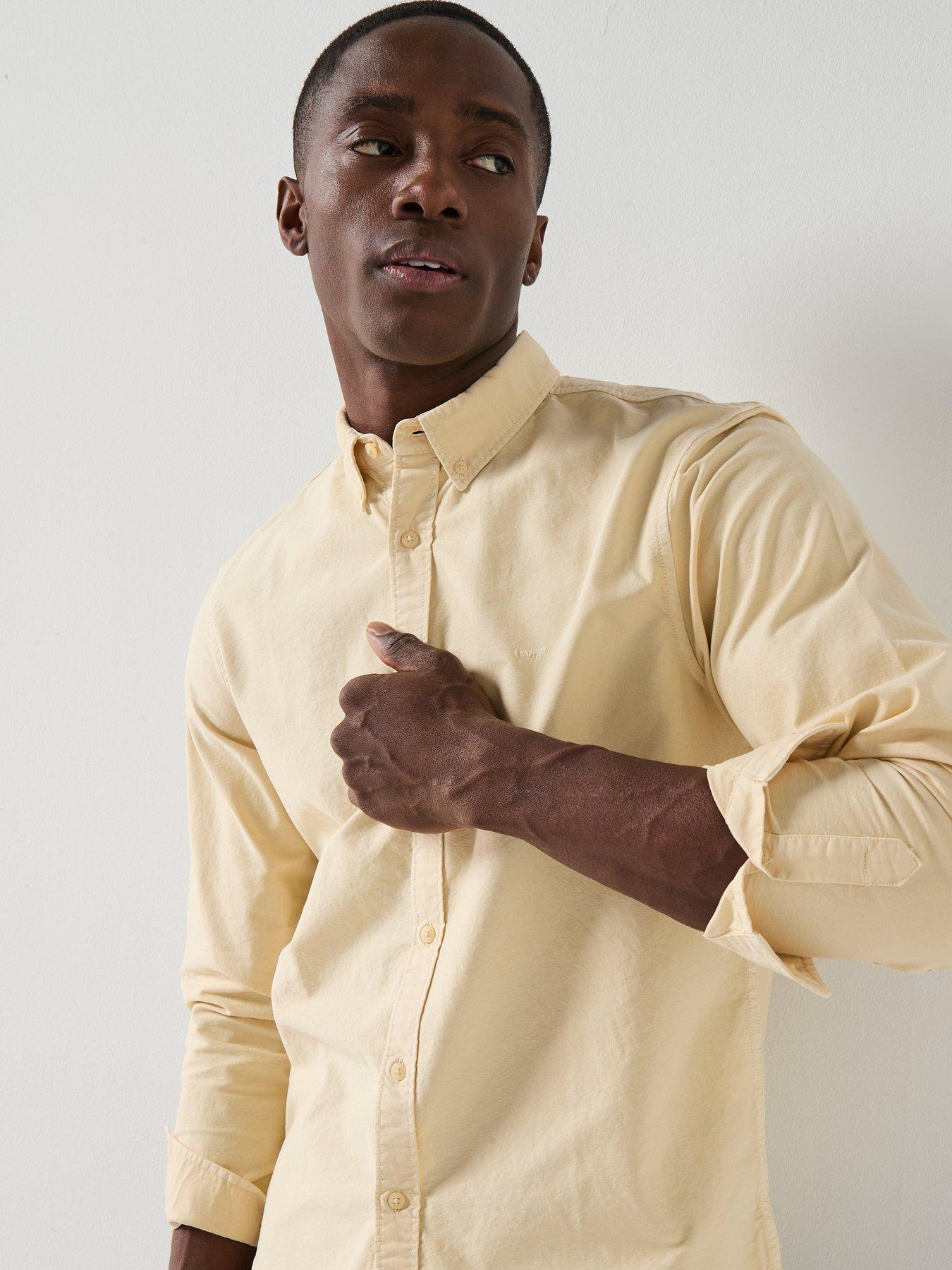 levis-authentic-button-down-long-sleeve-shirt-yellowoutfit