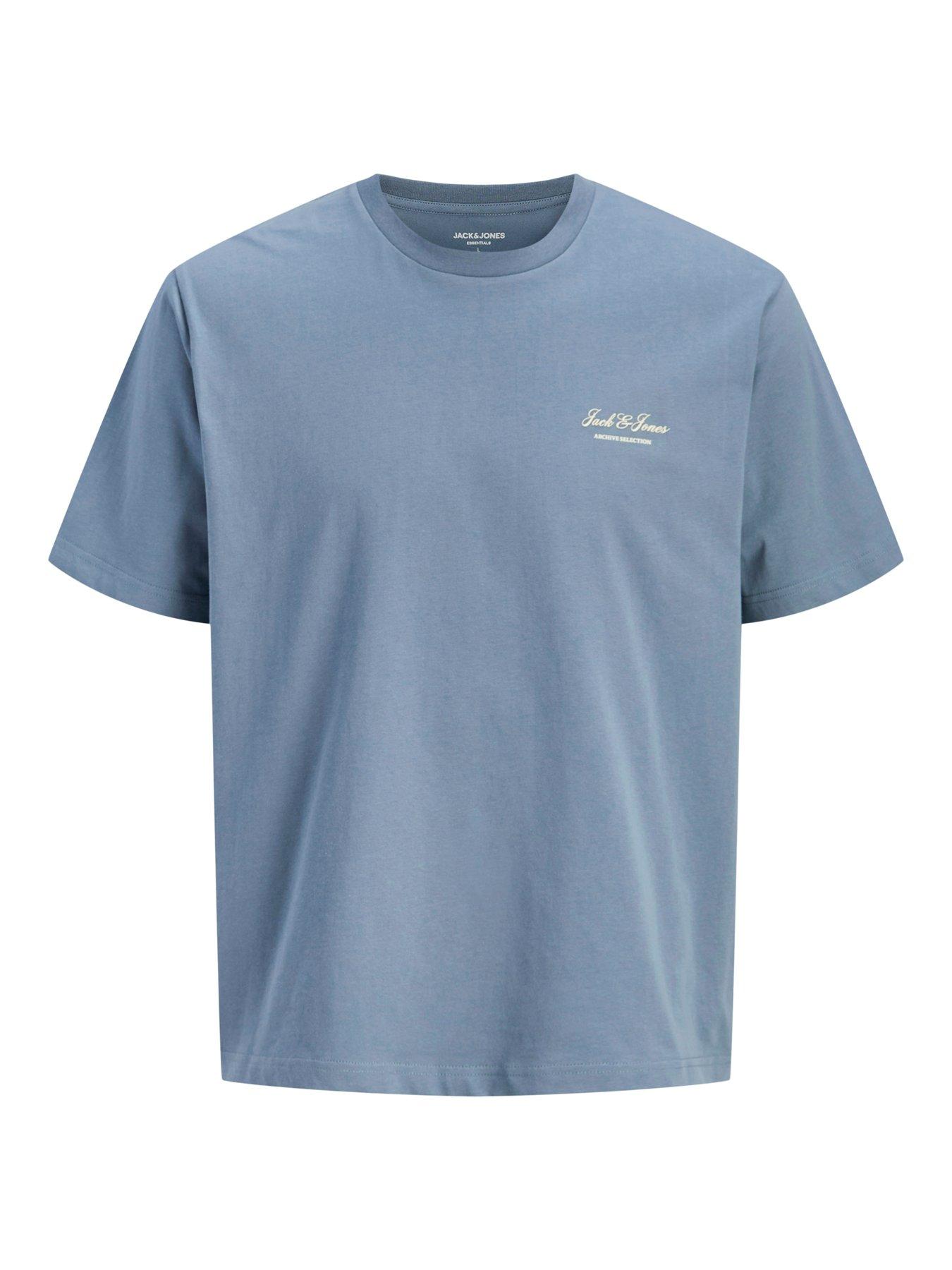 Image 6 of 7 of Jack & Jones Plus Graphic Short Sleeve T-Shirt - Blue