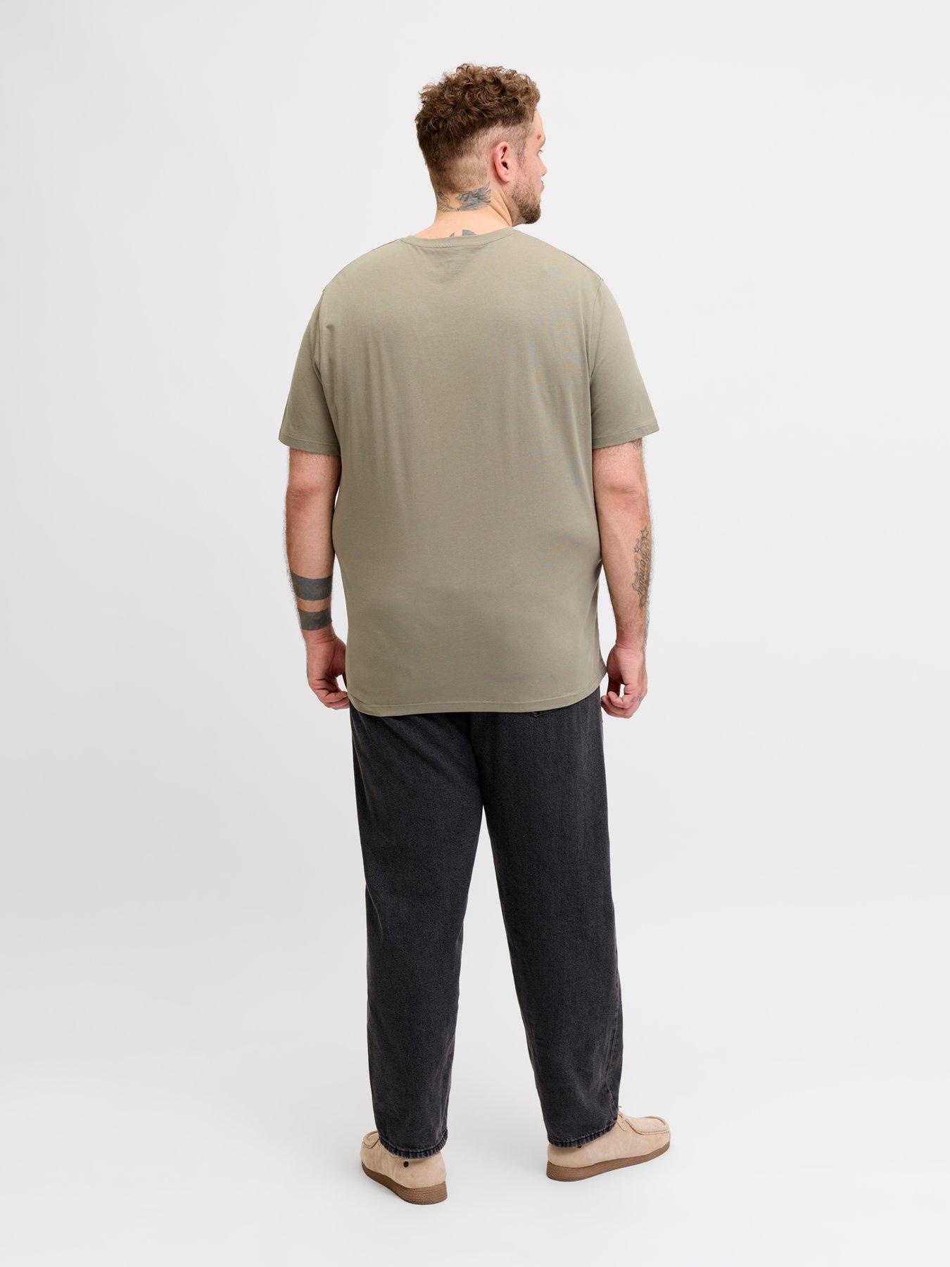 jack-jones-plus-logo-short-sleeve-t-shirt-khakistillFront