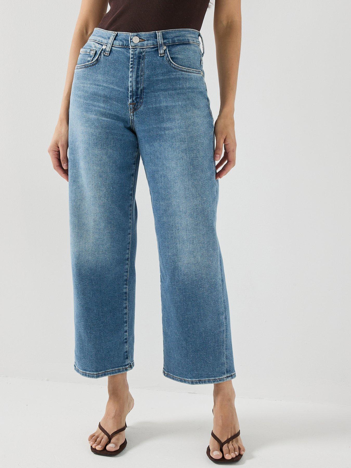 7 FOR ALL MANKIND Luxe Vintage Stovepipe Straight Ankle - Blue