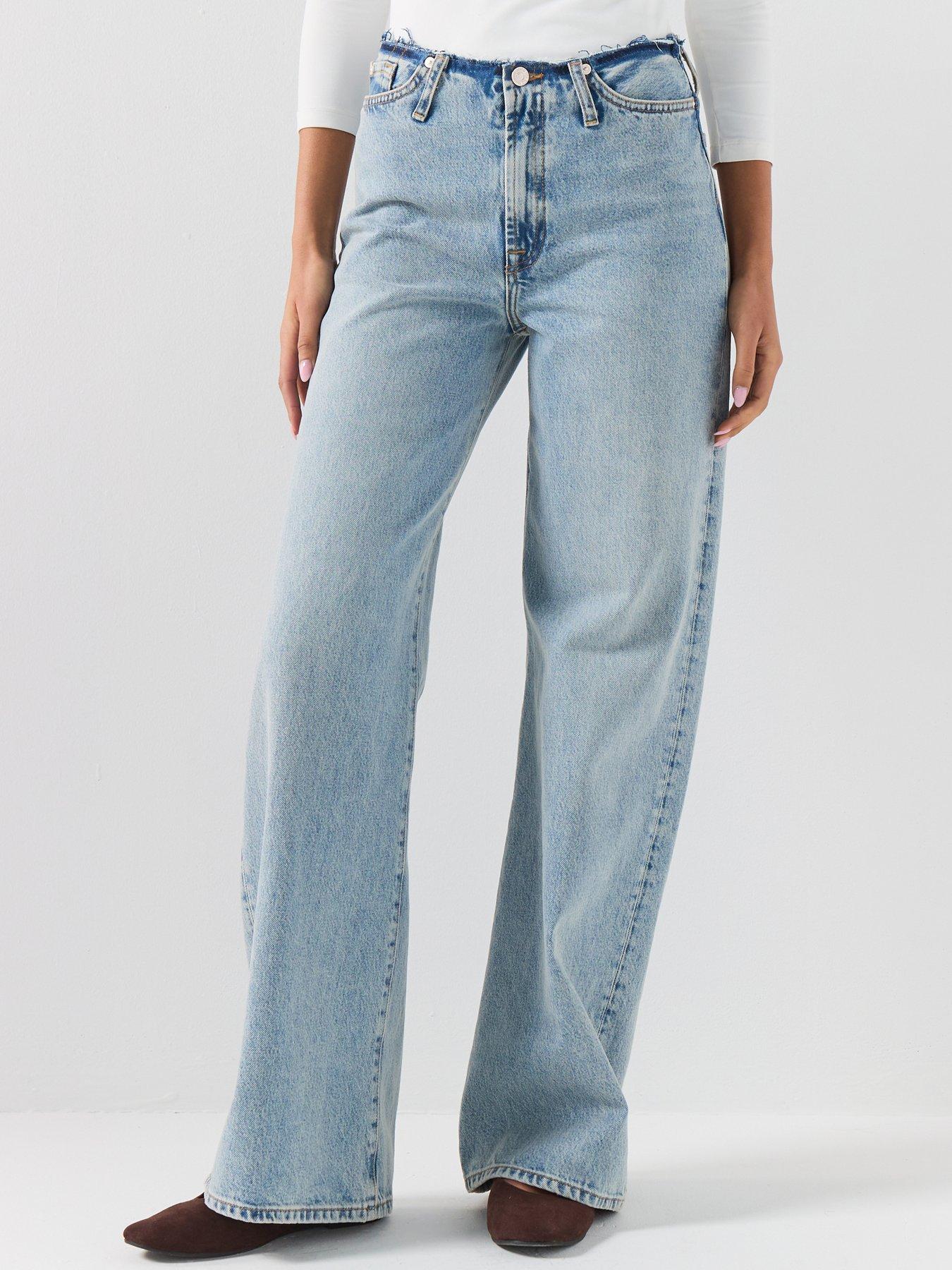7 FOR ALL MANKIND Lotta Wide Leg Jeans - Blue