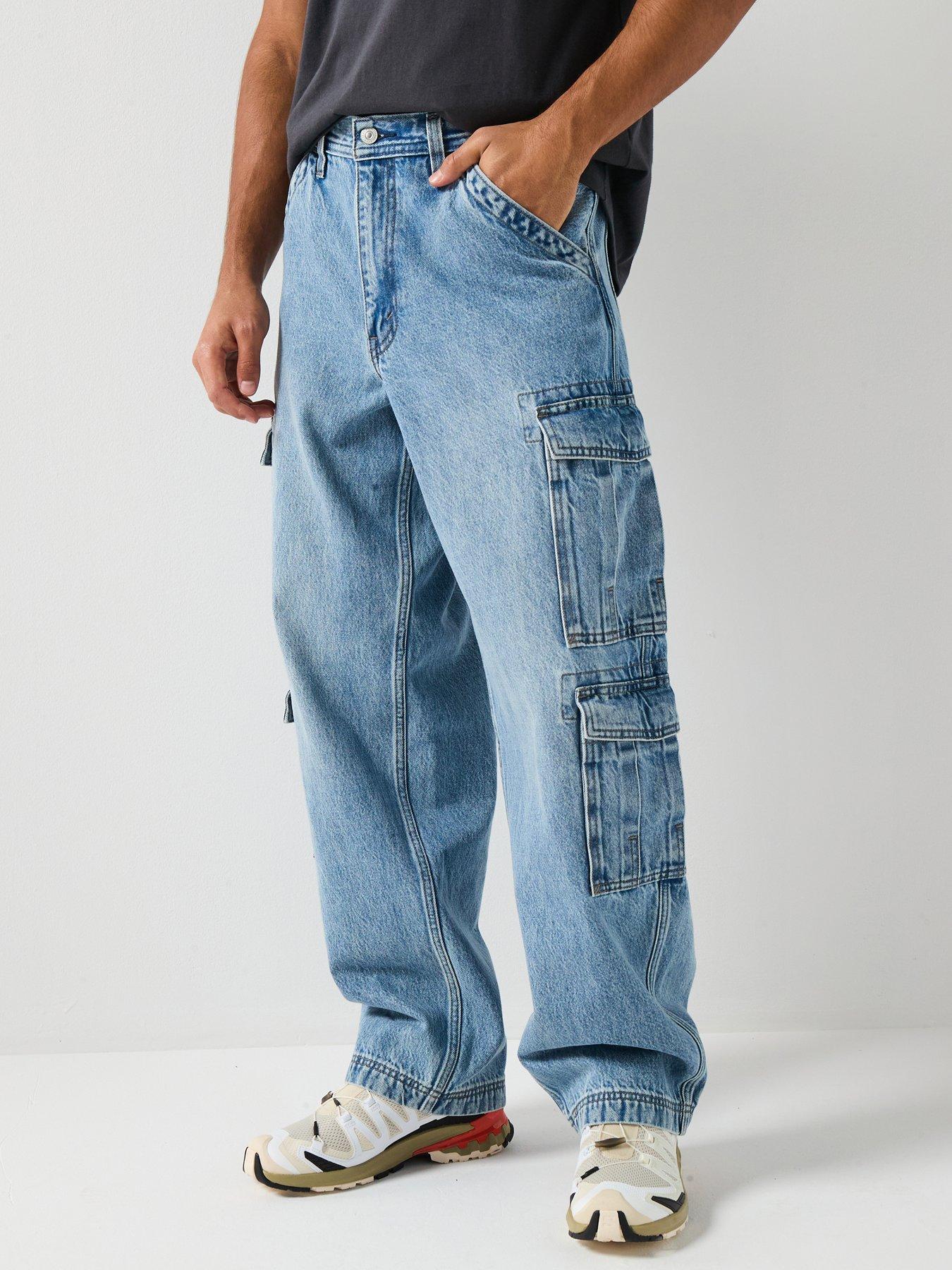 Image 1 of 6 of Levi's 578 Baggy Fit Cargo Jeans - Joyful Clouds