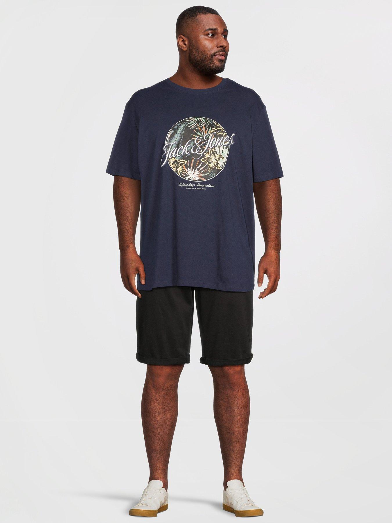 Image 3 of 5 of Jack & Jones Plus Bowie Shorts - Black