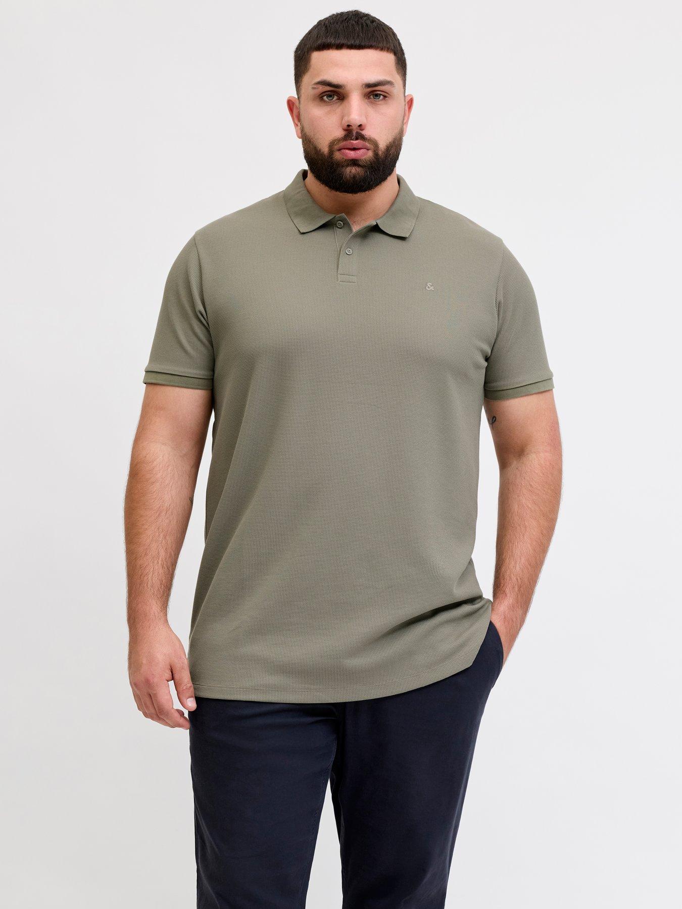 Image 1 of 5 of Jack & Jones Plus Austin Polo Shirt - Khaki