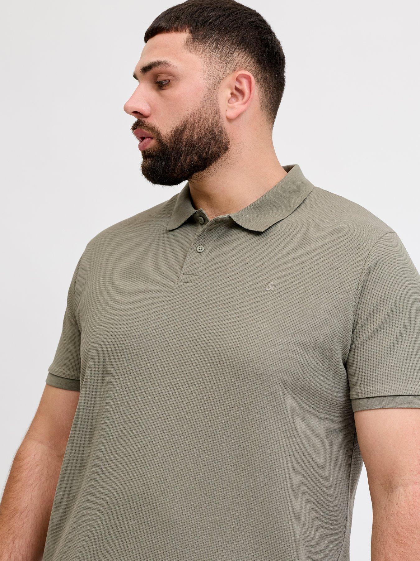 Image 2 of 5 of Jack & Jones Plus Austin Polo Shirt - Khaki