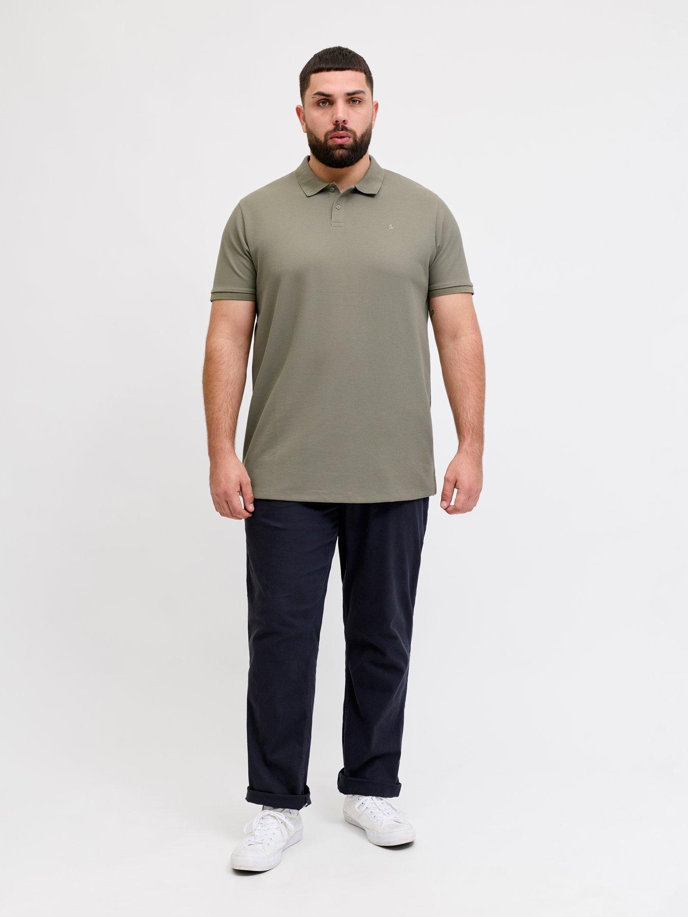 Image 3 of 5 of Jack & Jones Plus Austin Polo Shirt - Khaki