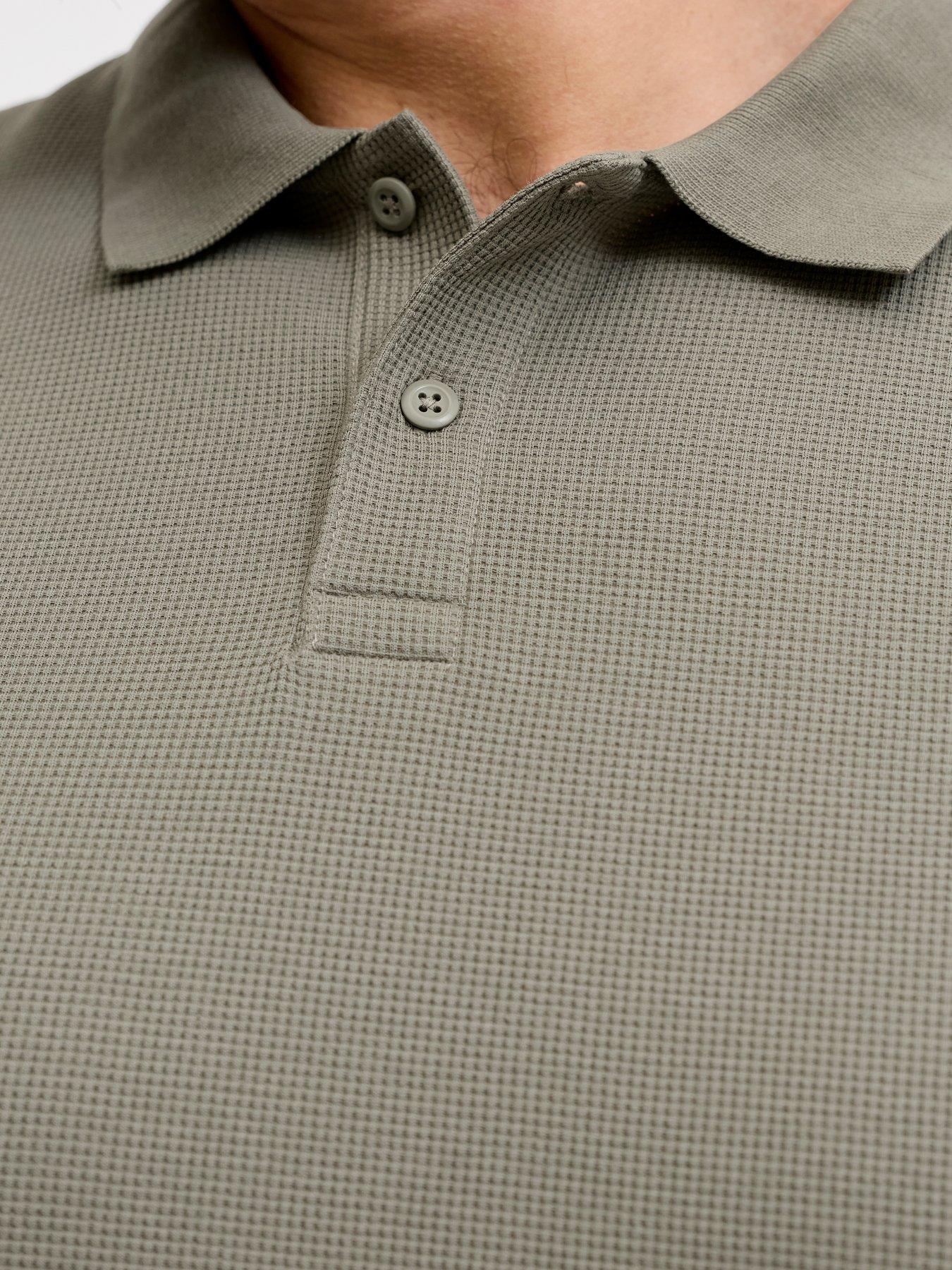 Image 5 of 5 of Jack & Jones Plus Austin Polo Shirt - Khaki