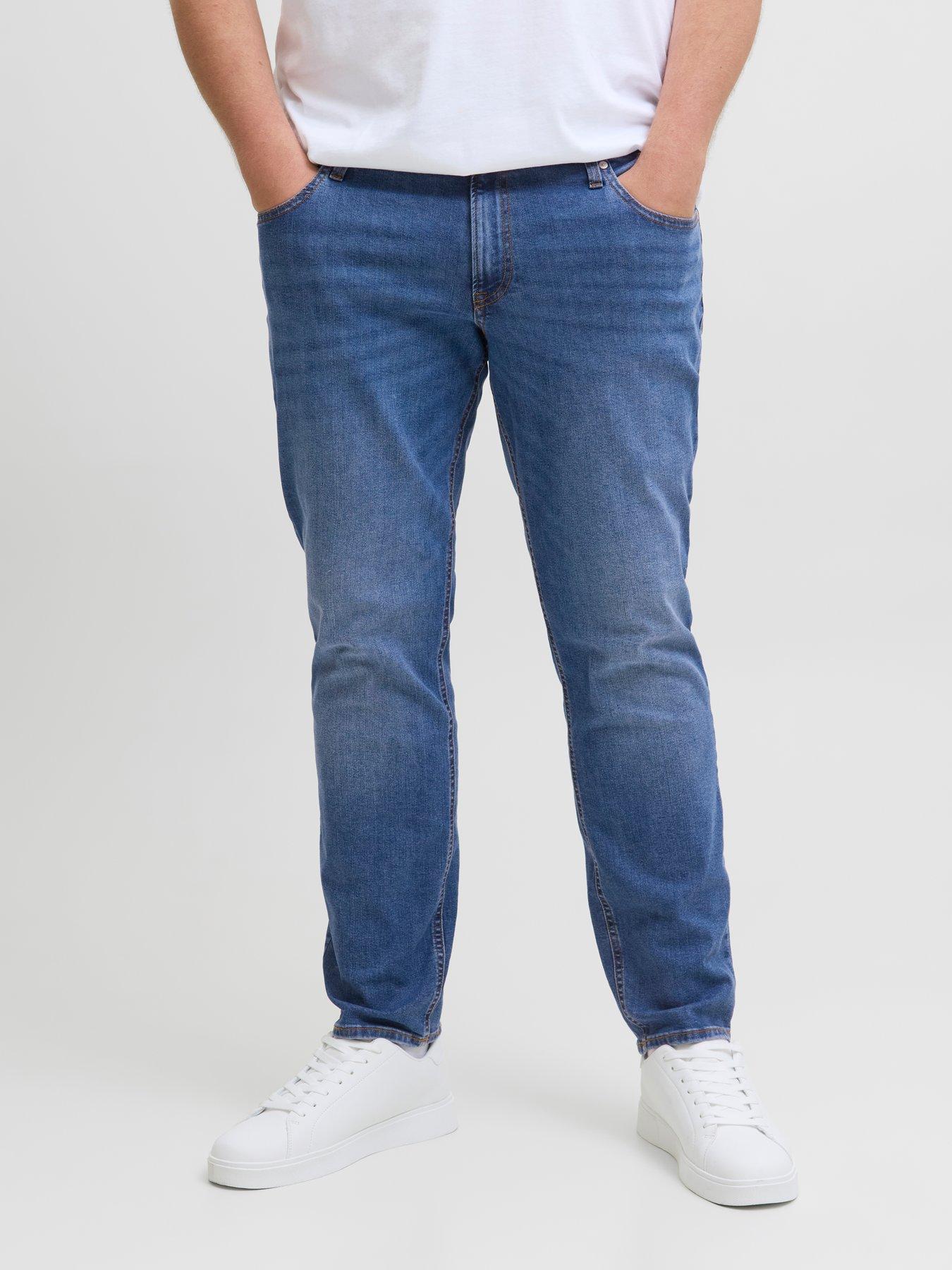 Image 1 of 5 of Jack & Jones Plus Glenn Original 223 Slim Fit Jeans - Blue
