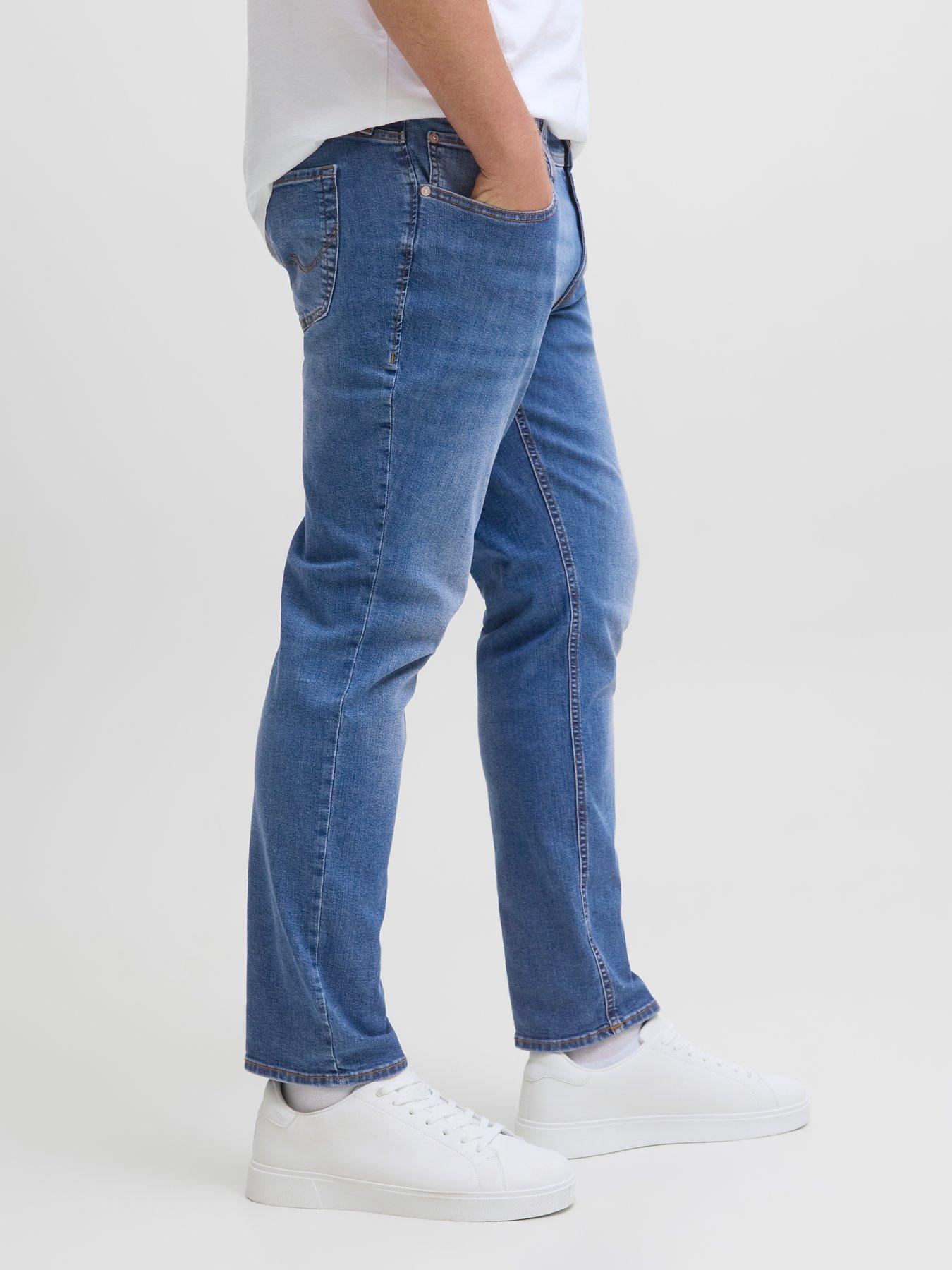 Image 2 of 5 of Jack & Jones Plus Glenn Original 223 Slim Fit Jeans - Blue