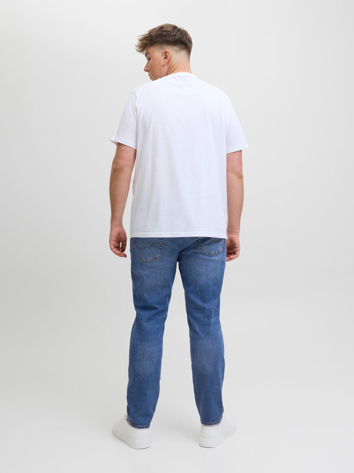 Image 5 of 5 of Jack & Jones Plus Glenn Original 223 Slim Fit Jeans - Blue