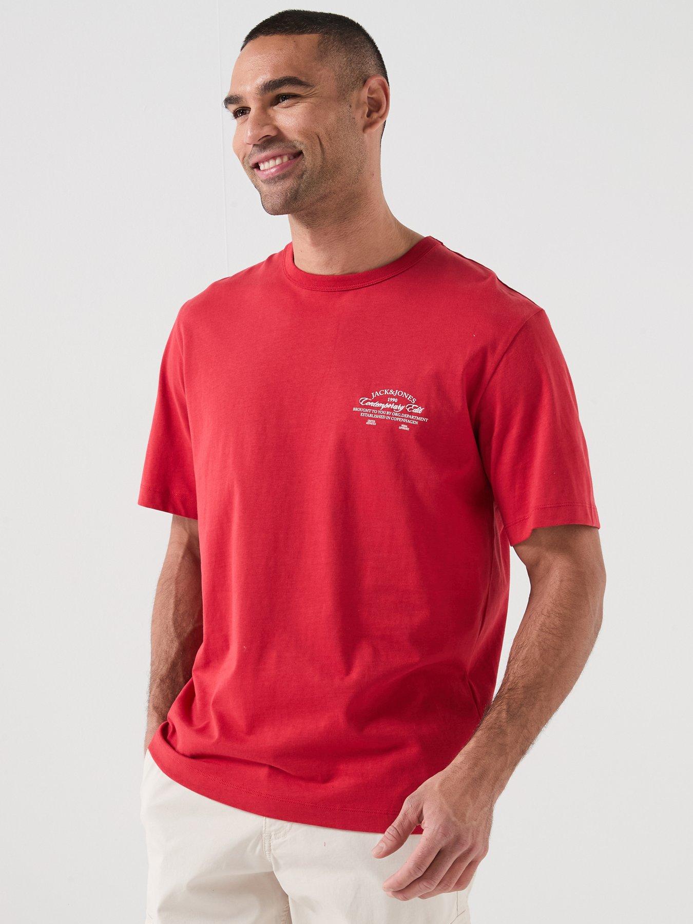 jack-jones-nantucket-script-chest-t-shirt-redfront