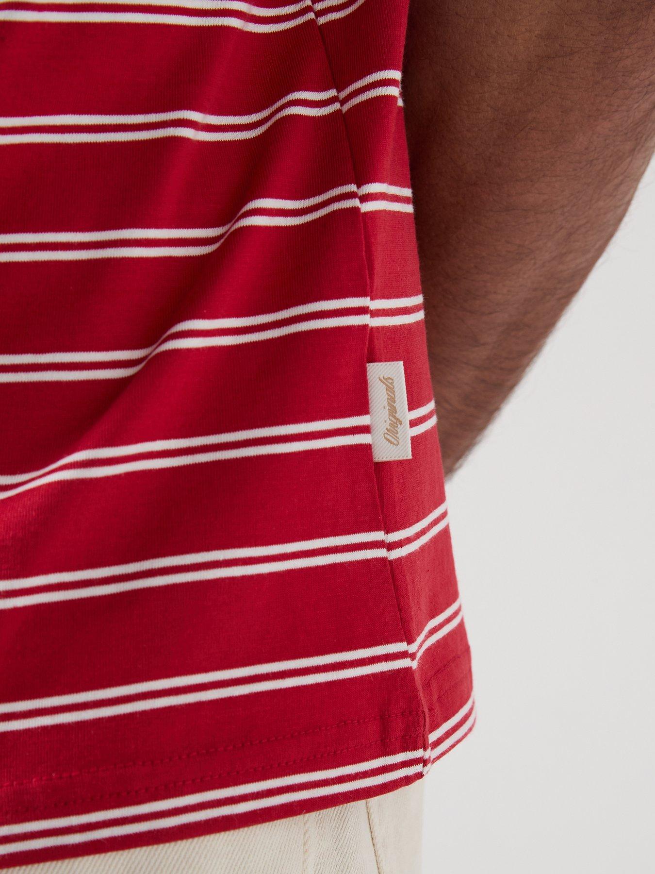 Image 5 of 5 of Jack & Jones Nantucket Script Chest T-Shirt - Red