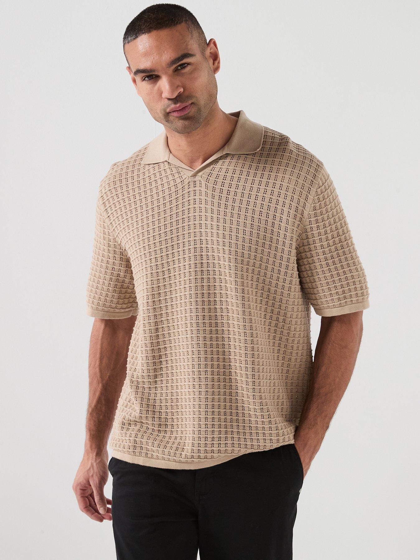 jack-jones-nantucket-knit-split-neck-polo-shirt-light-brownfront