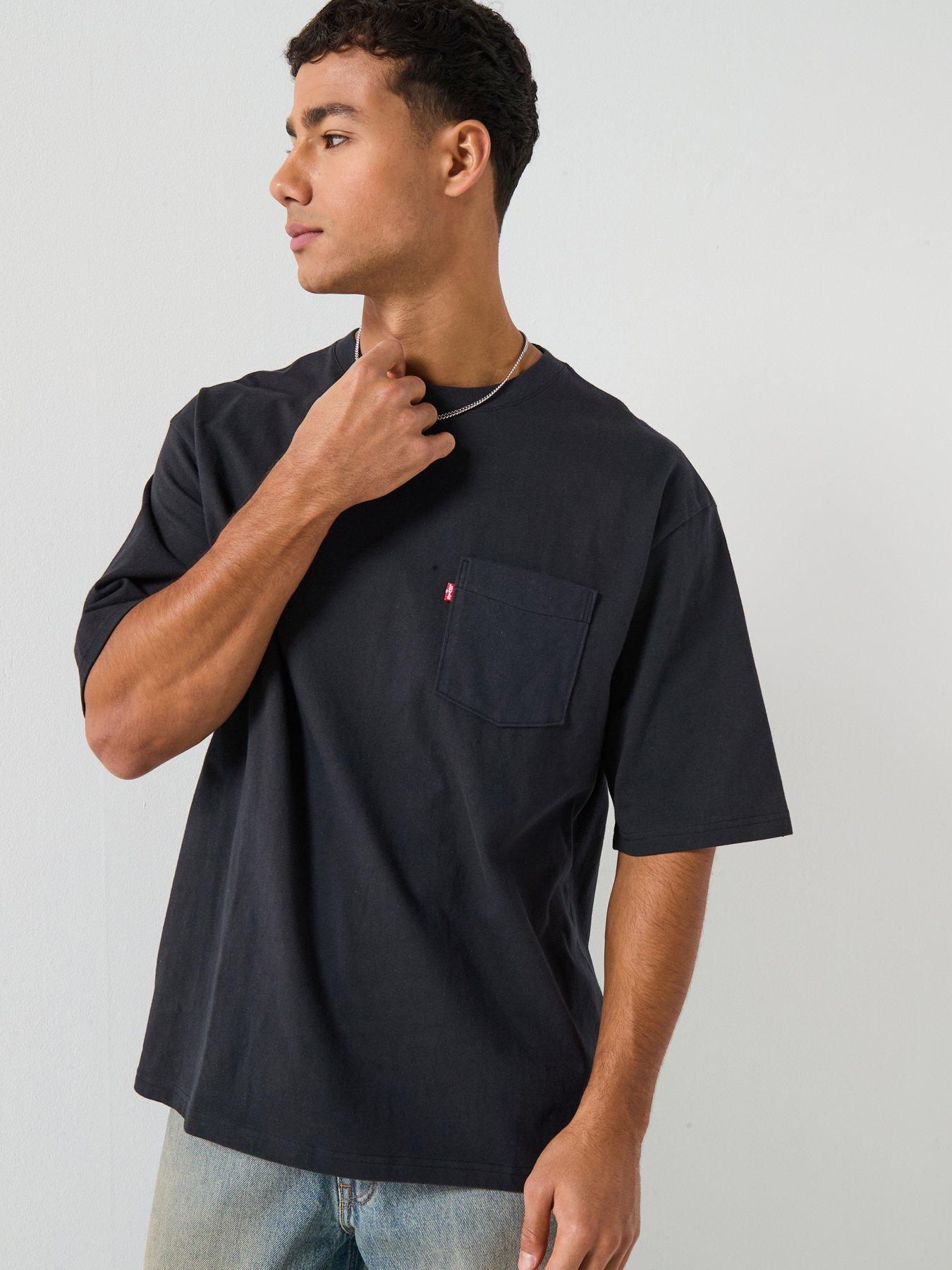 Image 1 of 6 of Levi's Pocket Loose Fit T-Shirt - Black