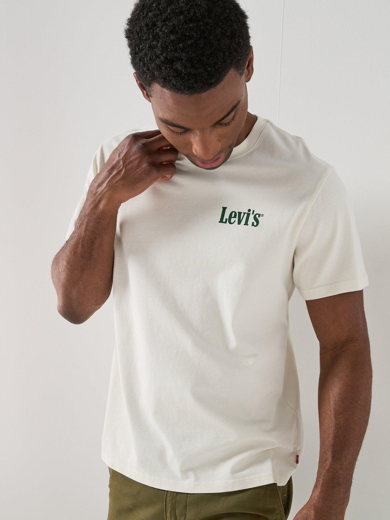 Image 2 of 6 of Levi's Fresh Egret Back Graphic Relaxed Fit T-Shirt - White