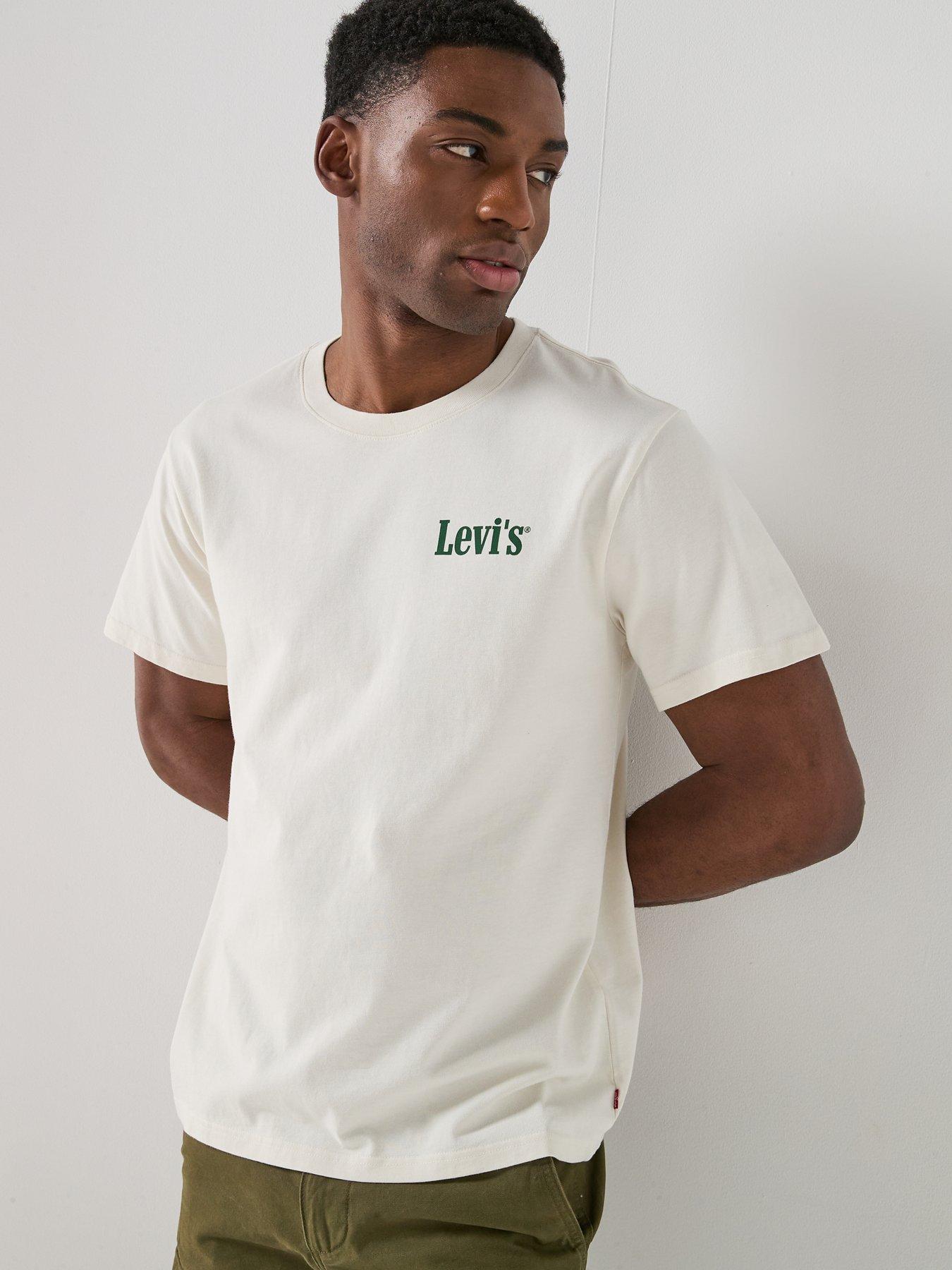 Image 4 of 6 of Levi's Fresh Egret Back Graphic Relaxed Fit T-Shirt - White