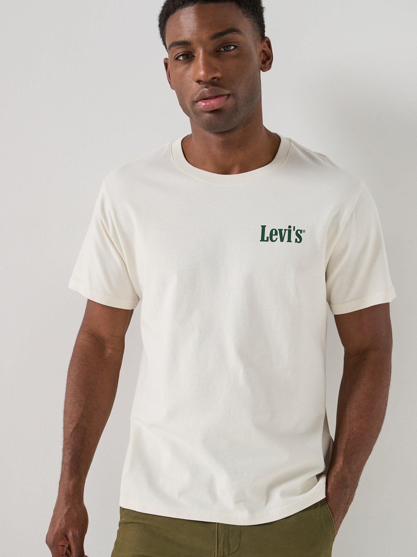 Image 6 of 6 of Levi's Fresh Egret Back Graphic Relaxed Fit T-Shirt - White