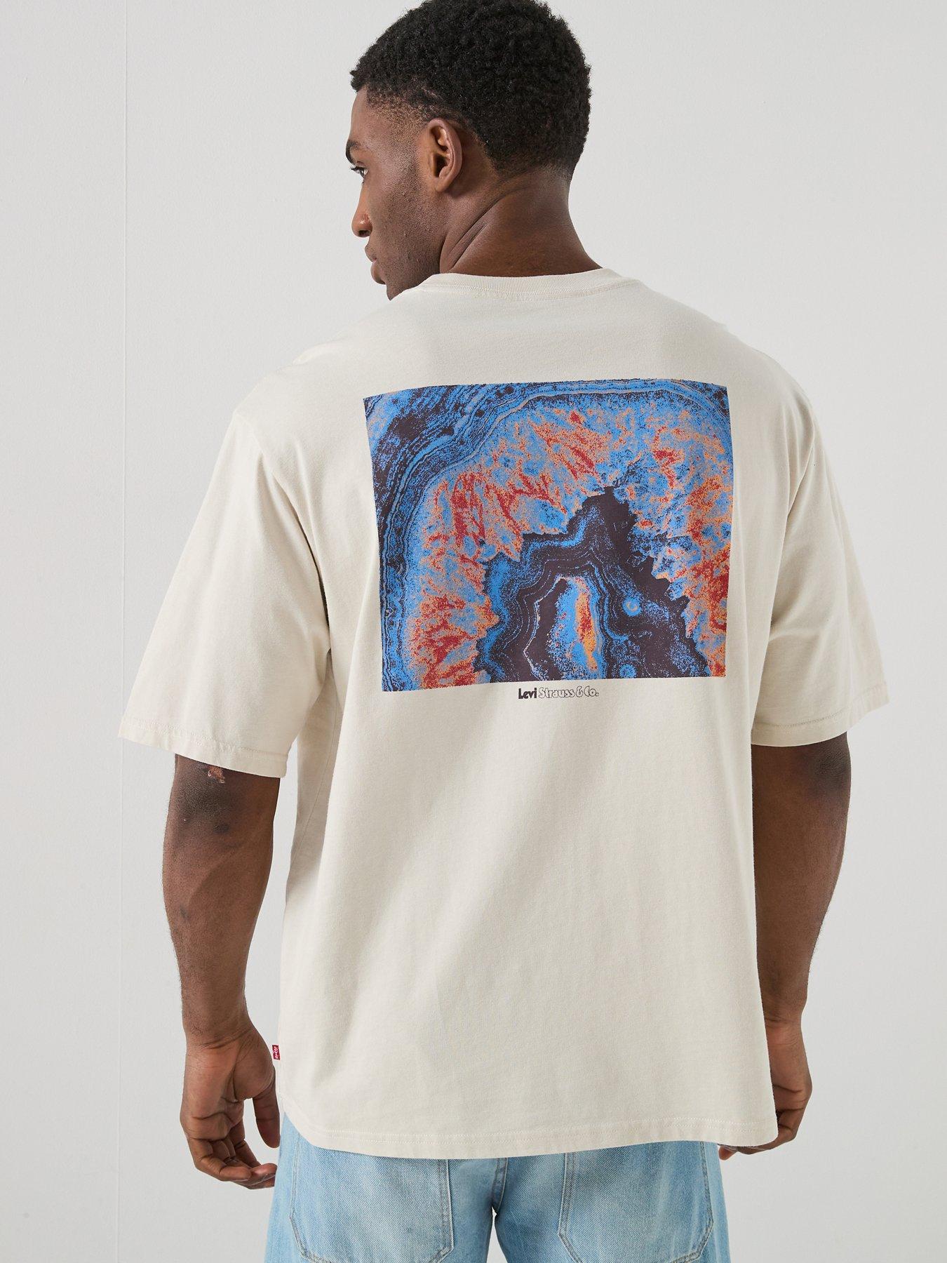 Levi's Abstract Mineral Back Graphic Half Sleeve T-Shirt - White