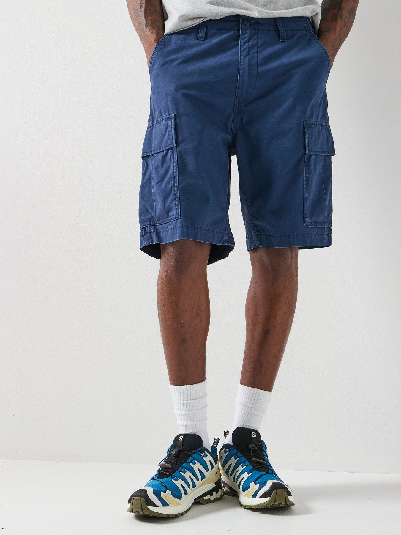levis-carrier-cargo-shorts-navyfront