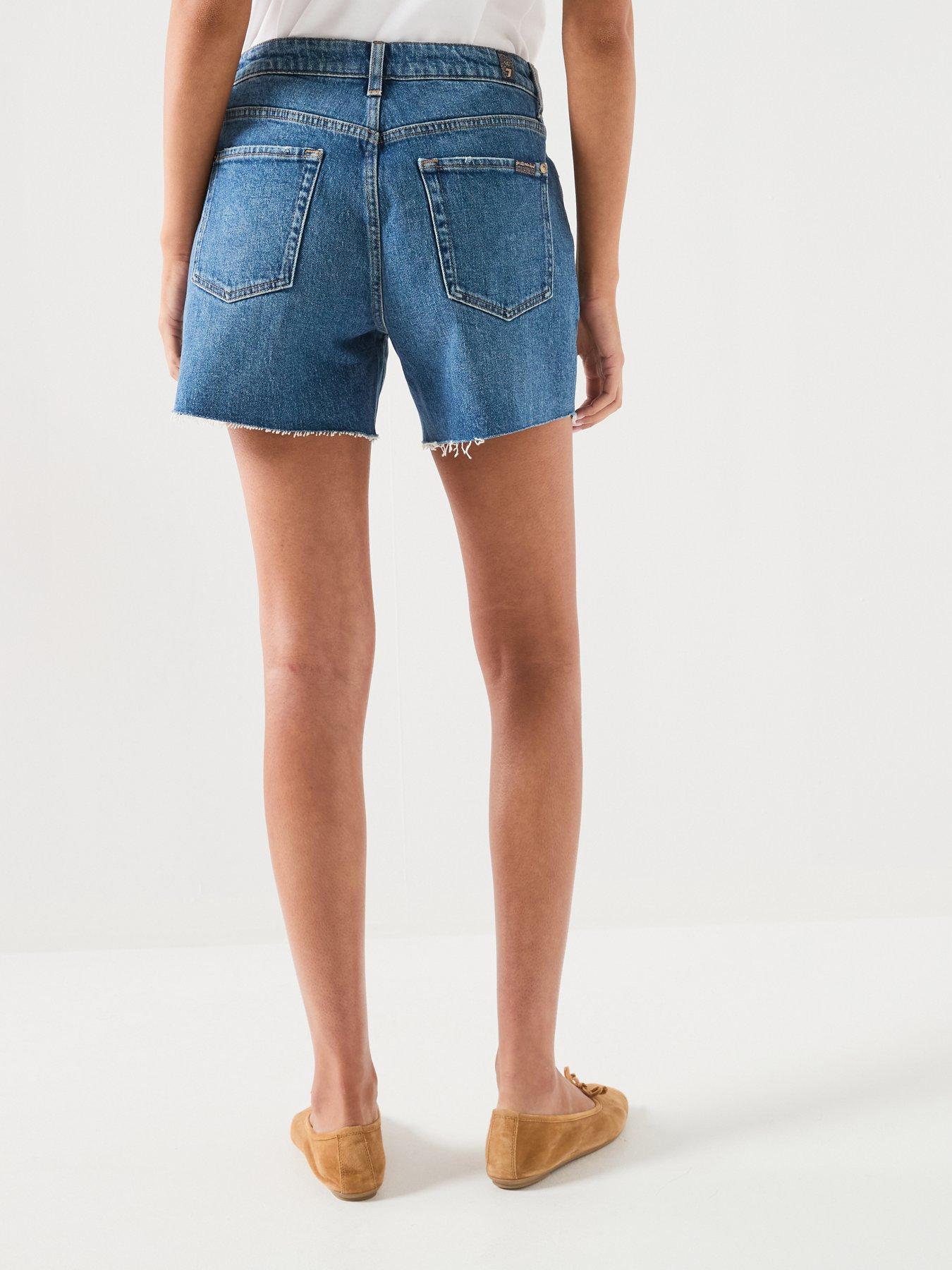 Image 2 of 6 of 7 FOR ALL MANKIND Monroe Long Shorts - Blue