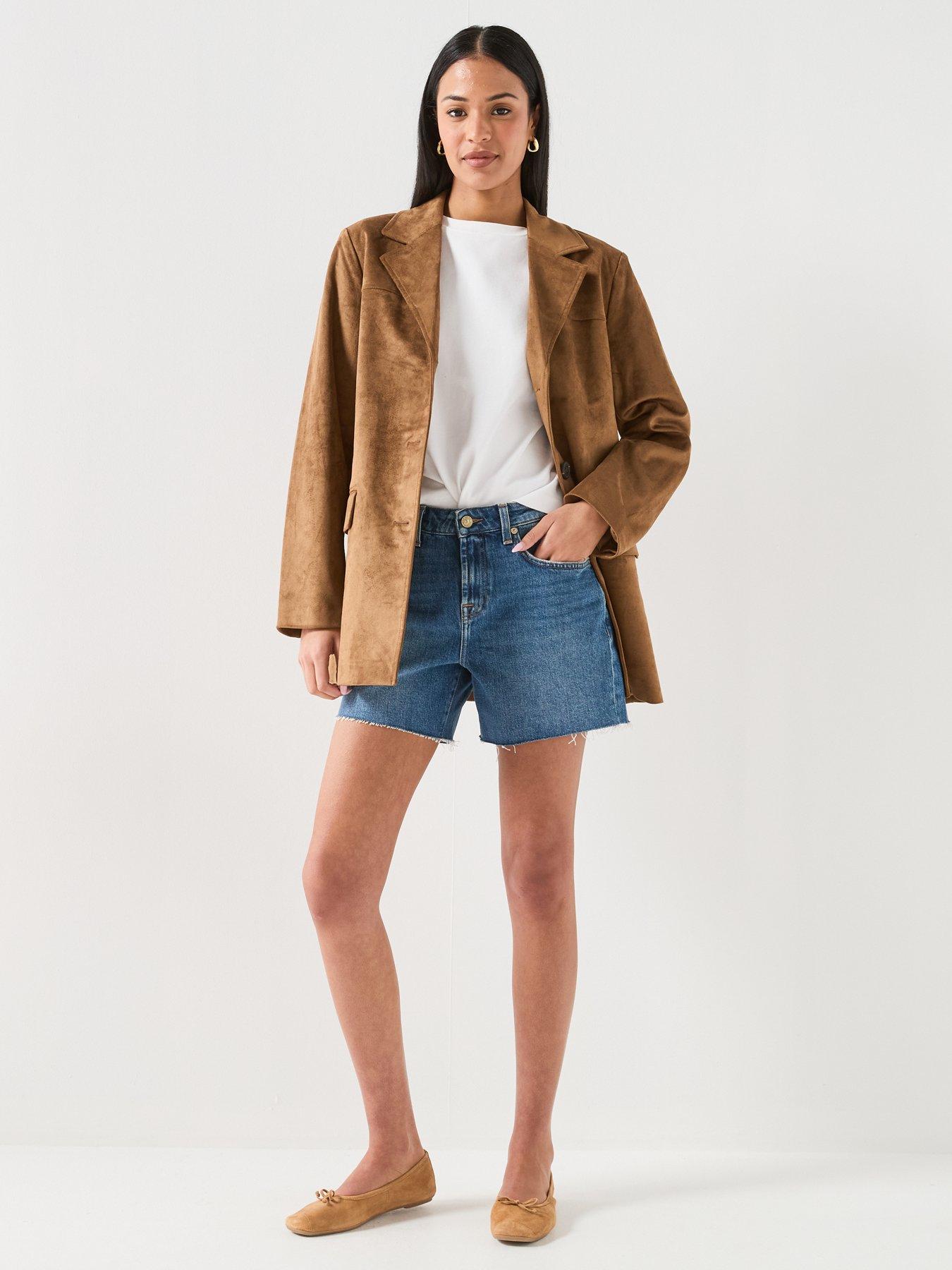 Image 3 of 6 of 7 FOR ALL MANKIND Monroe Long Shorts - Blue