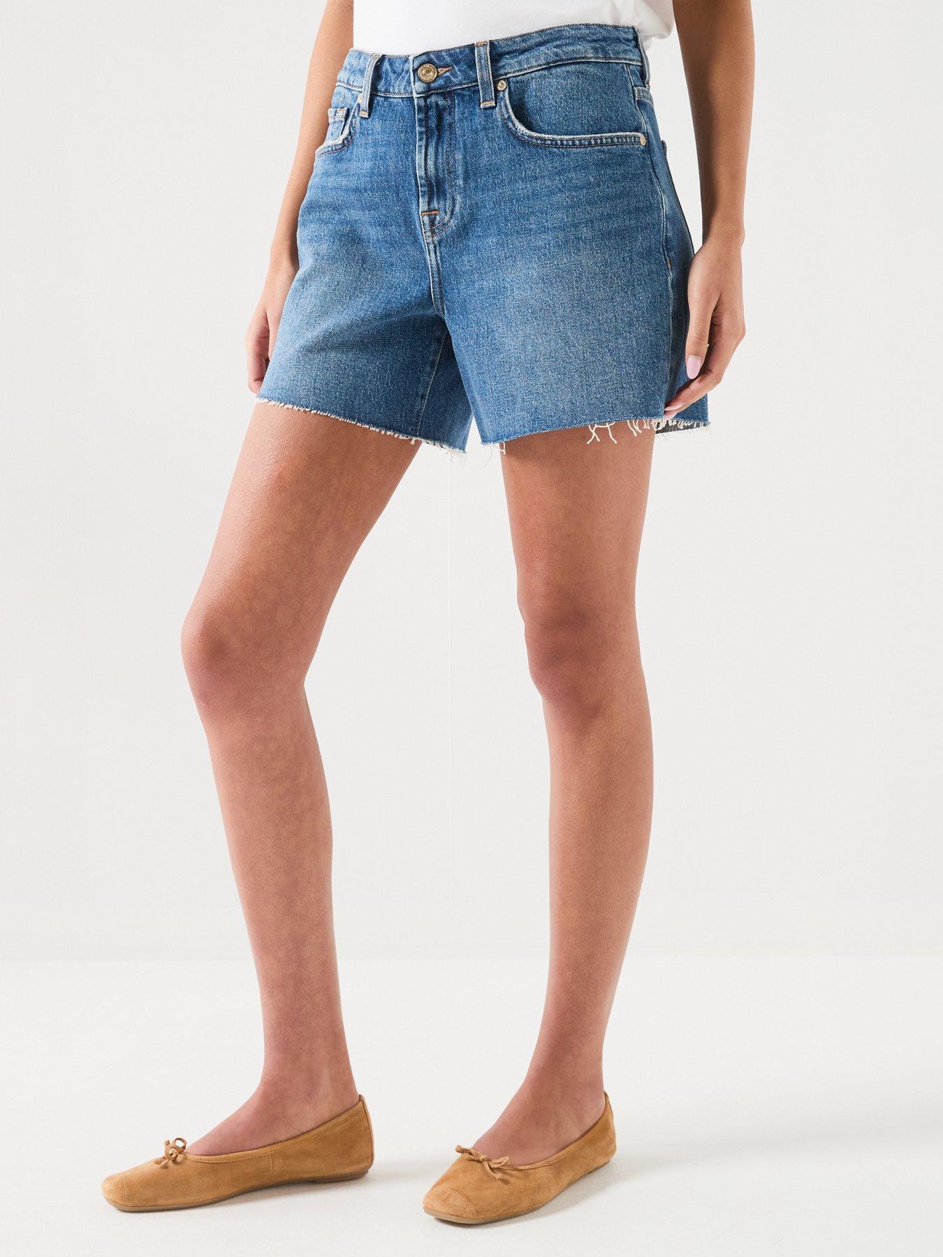 Image 5 of 6 of 7 FOR ALL MANKIND Monroe Long Shorts - Blue