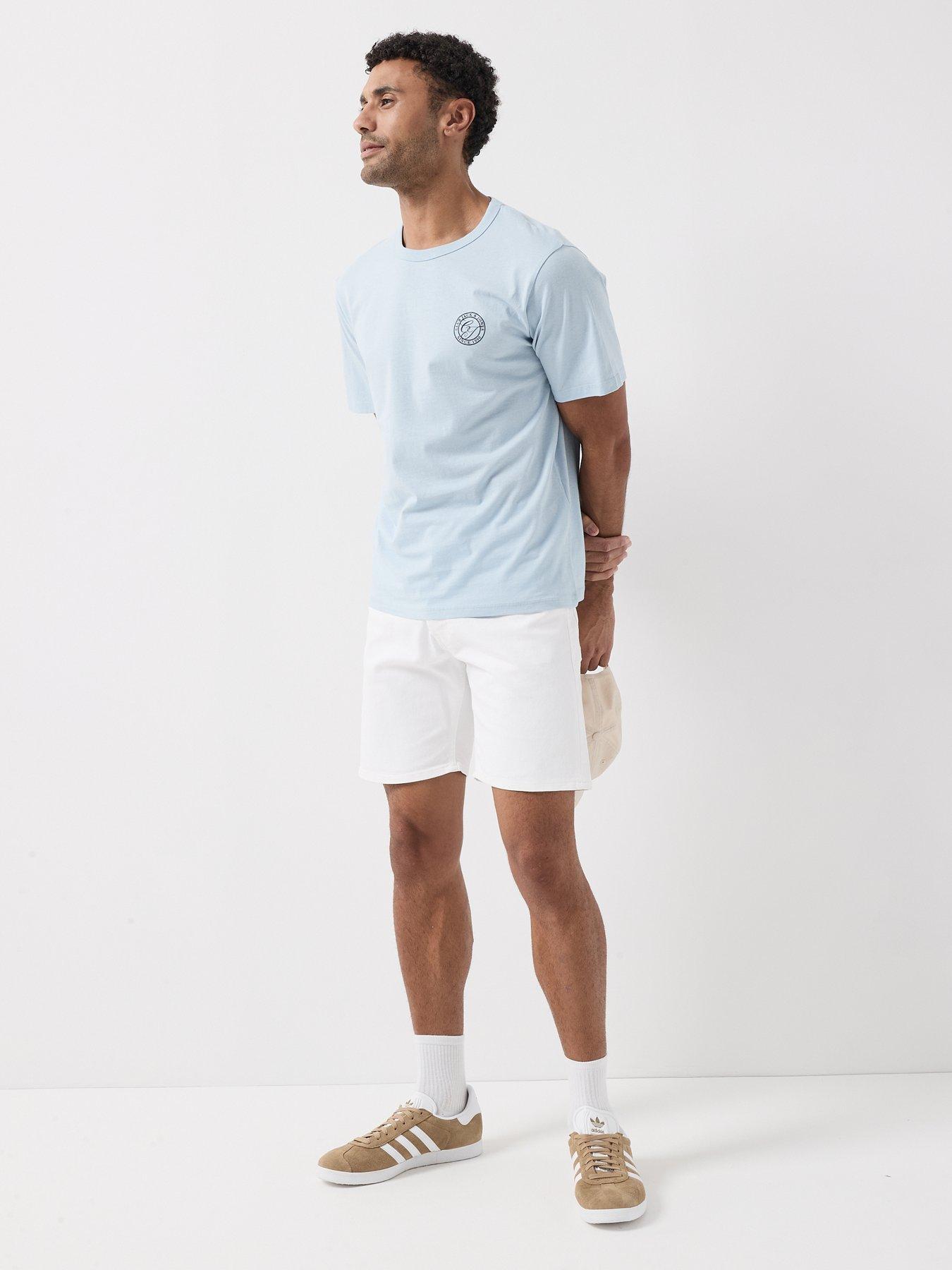 Image 3 of 6 of Jack & Jones Rick Original Denim Shorts - White