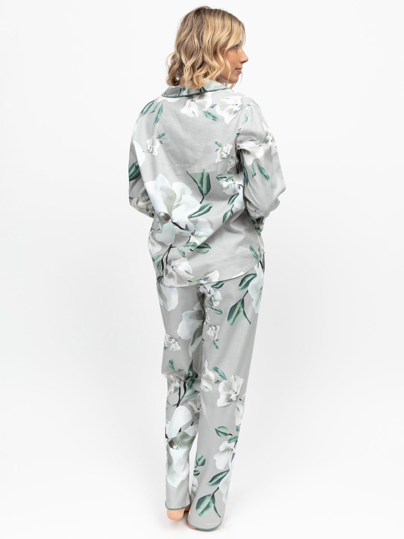 cyberjammies-kallie-floral-print-long-sleeve-pyjama-set-greystillFront
