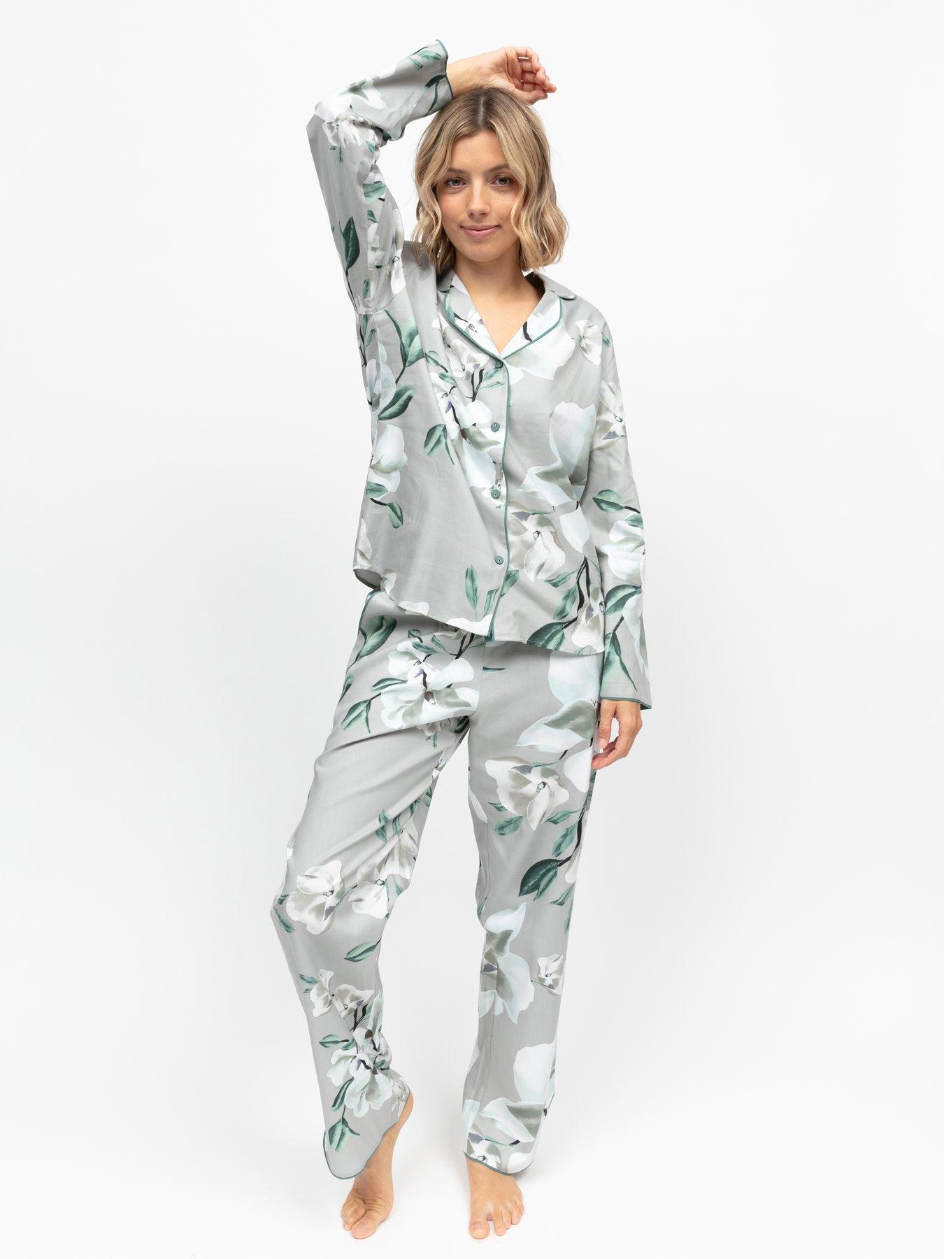 cyberjammies-kallie-floral-print-long-sleeve-pyjama-set-greyback