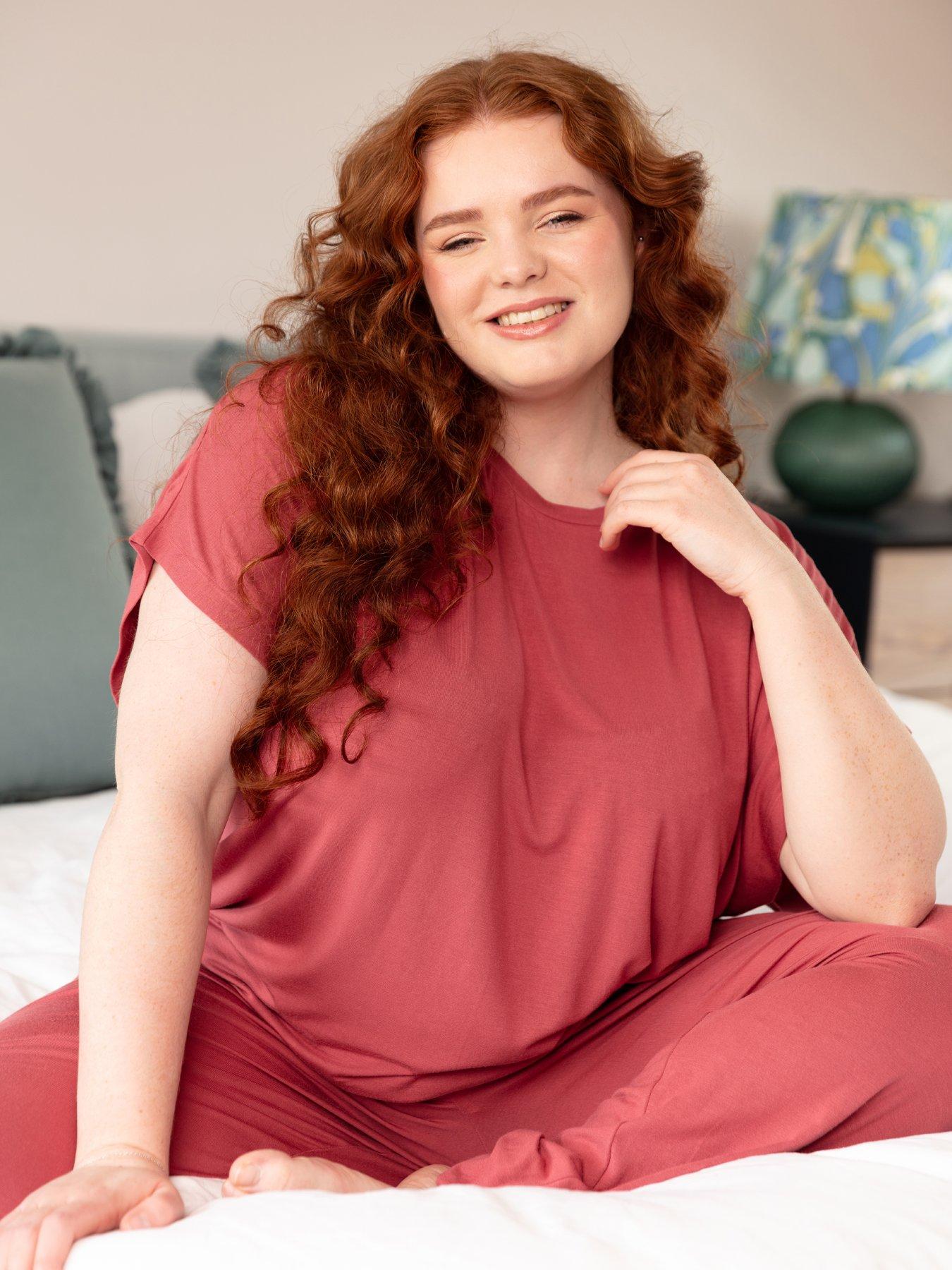 Cyberjammies Cyberjammies Josie Terracotta Slouch Jersey Cap Sleeve Top Pyjama Set - Terracotta