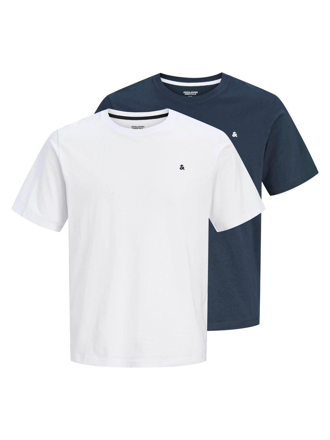 Jack & Jones Short Sleeve T-Shirt 2Pk - White