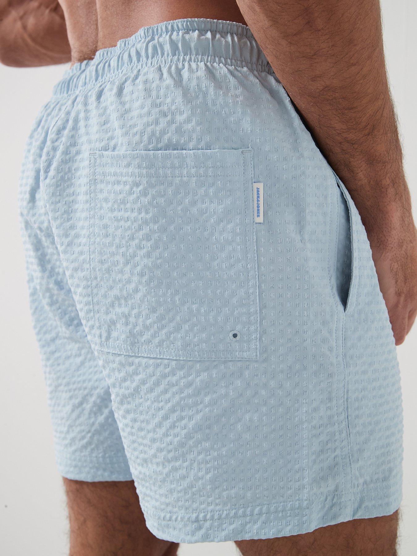 Image 5 of 5 of Jack & Jones Ocean Seersucker Swim Shorts - Blue