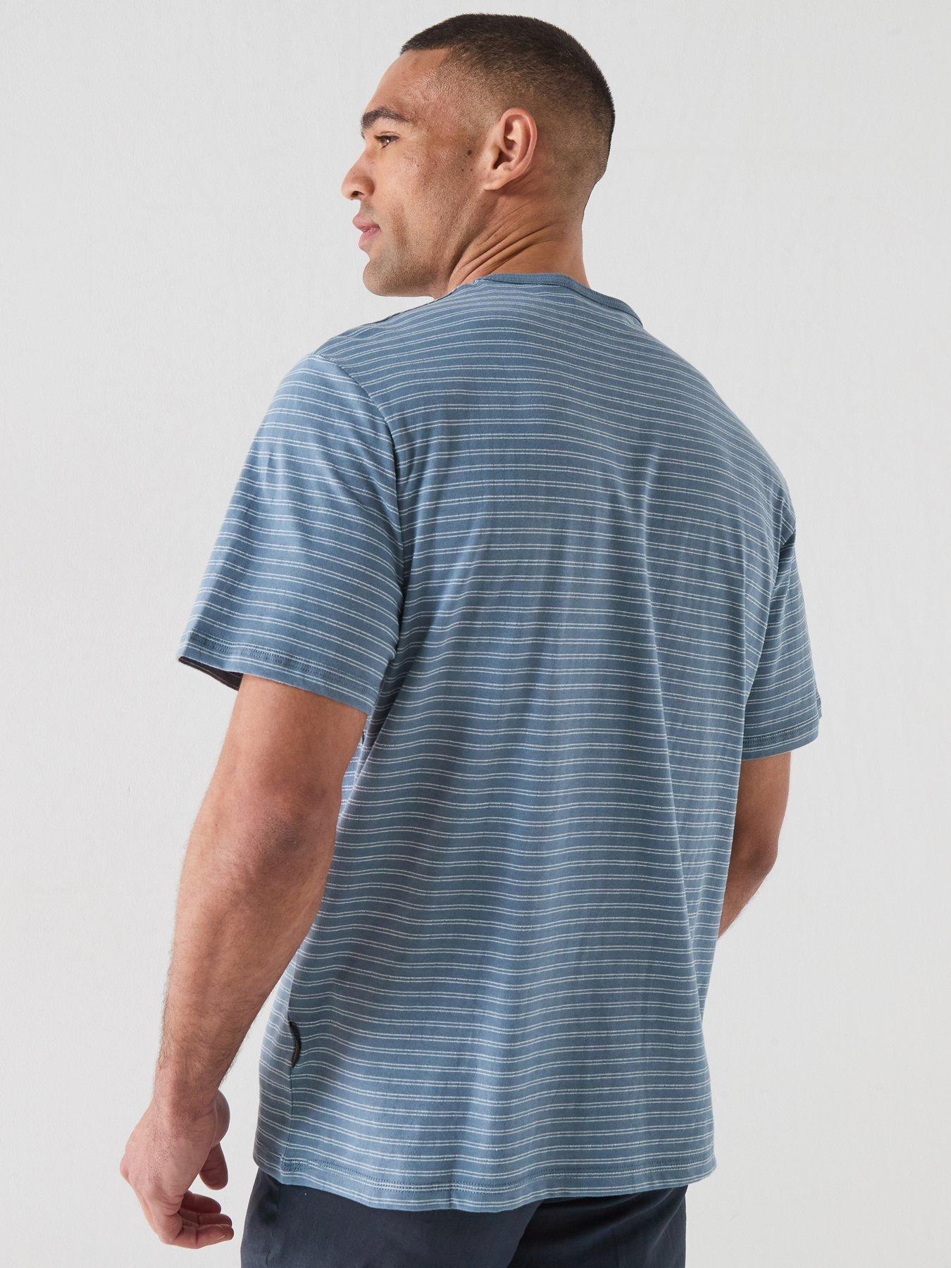 Image 2 of 6 of Jack & Jones Devin Daytona Striped T-Shirt - Blue