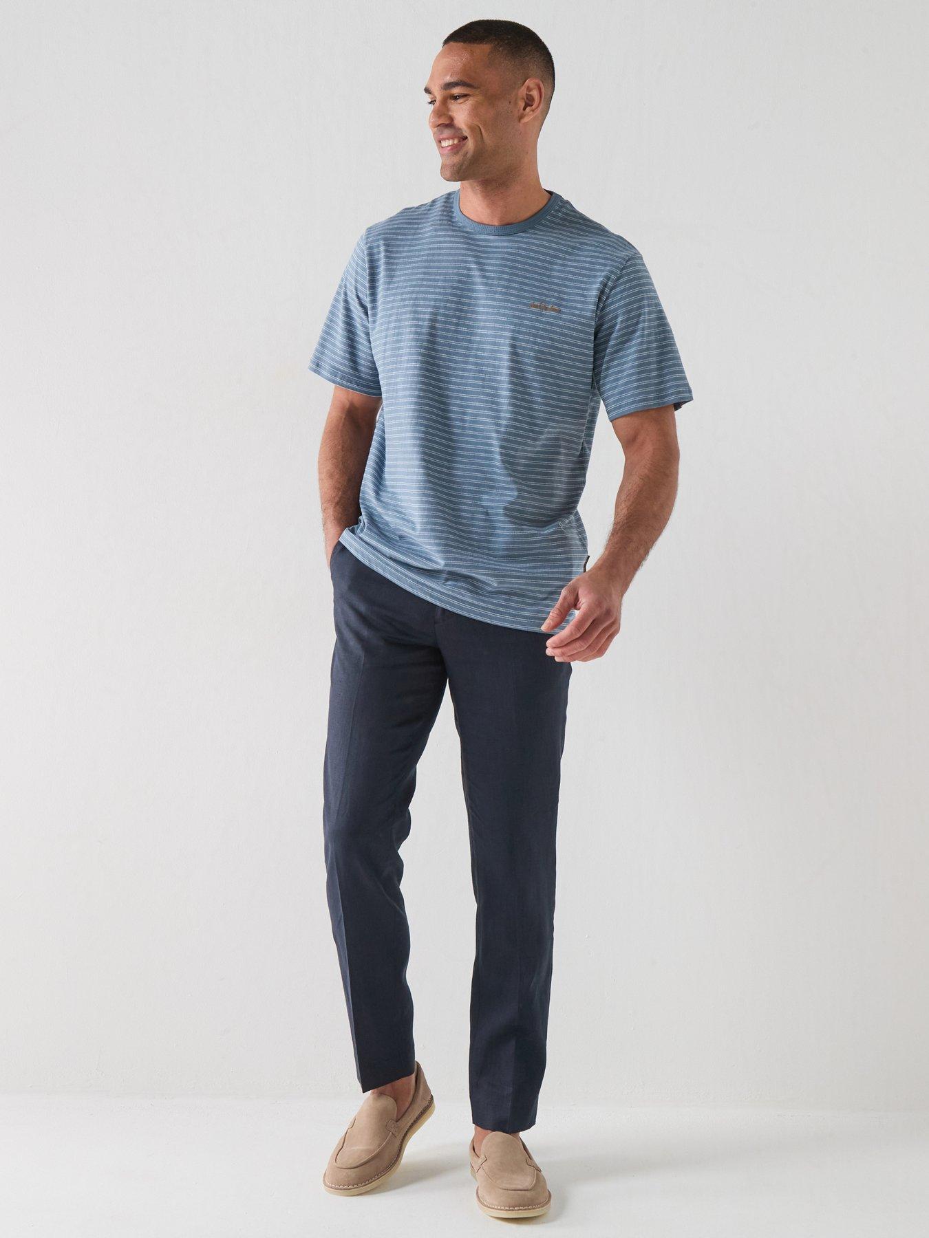 Image 3 of 6 of Jack & Jones Devin Daytona Striped T-Shirt - Blue