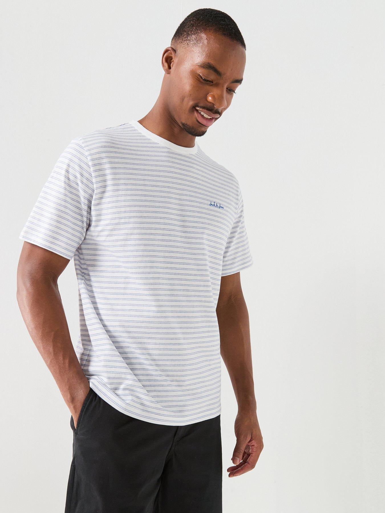 Jack & Jones Devin Daytona Striped T-Shirt - White