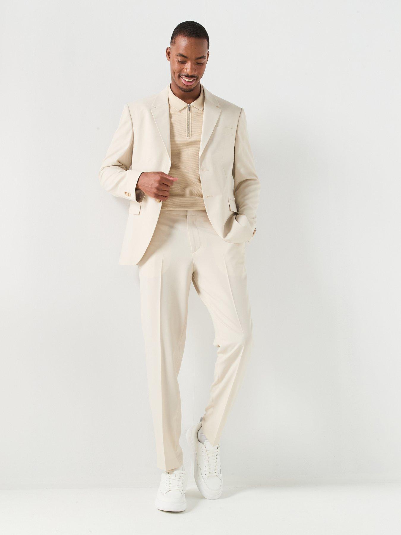 Image 3 of 5 of Jack & Jones Premium Martin Suit Trousers - Light Beige