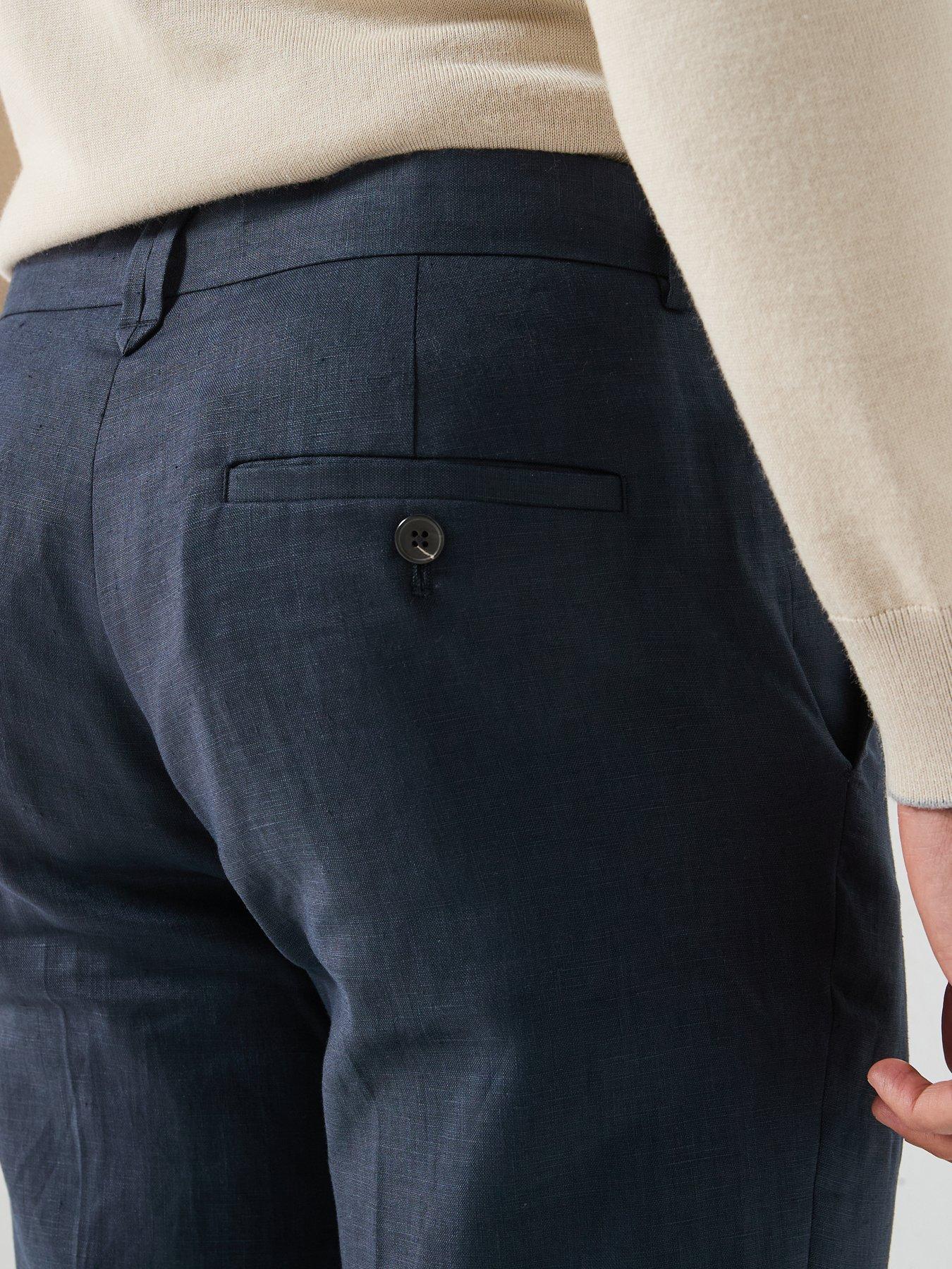 Image 5 of 6 of Jack & Jones Premium Martin Lawrence Linen Suit Trousers - Navy