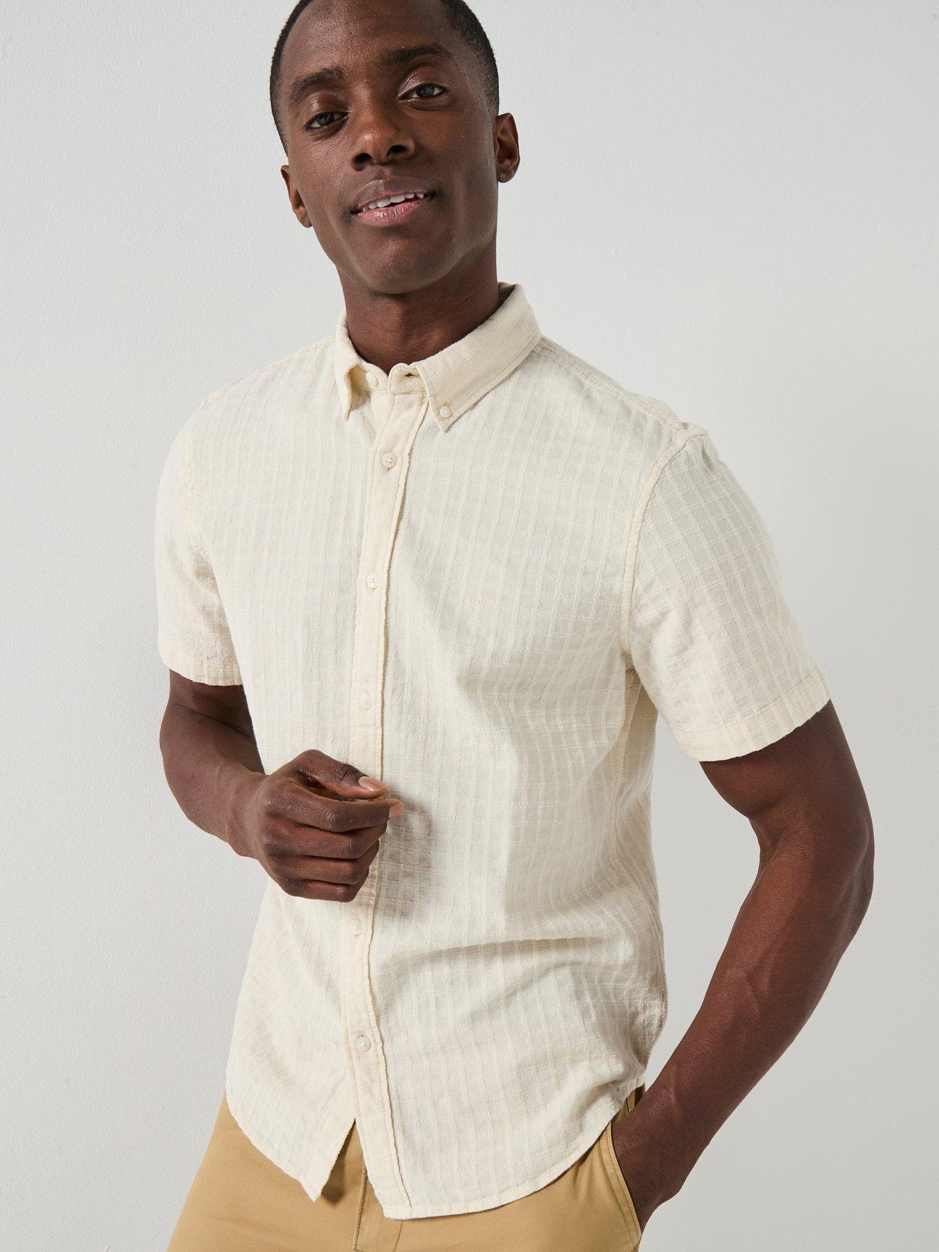 Levi's Authentic Textured Short Sleeve Shirt - Beige