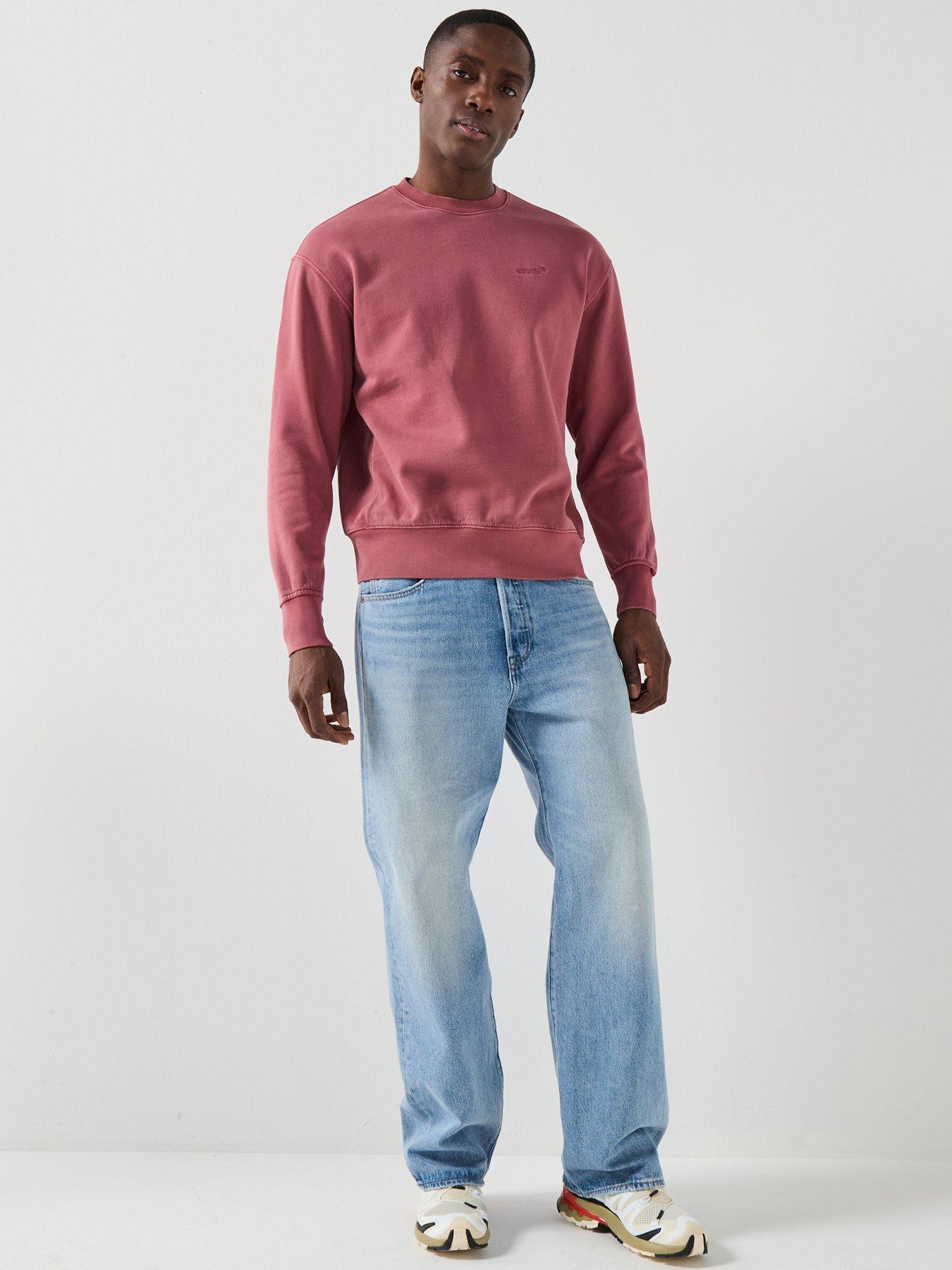 Image 3 of 6 of Levi's Authentic Relaxed Fit Crew Sweat Top - Red
